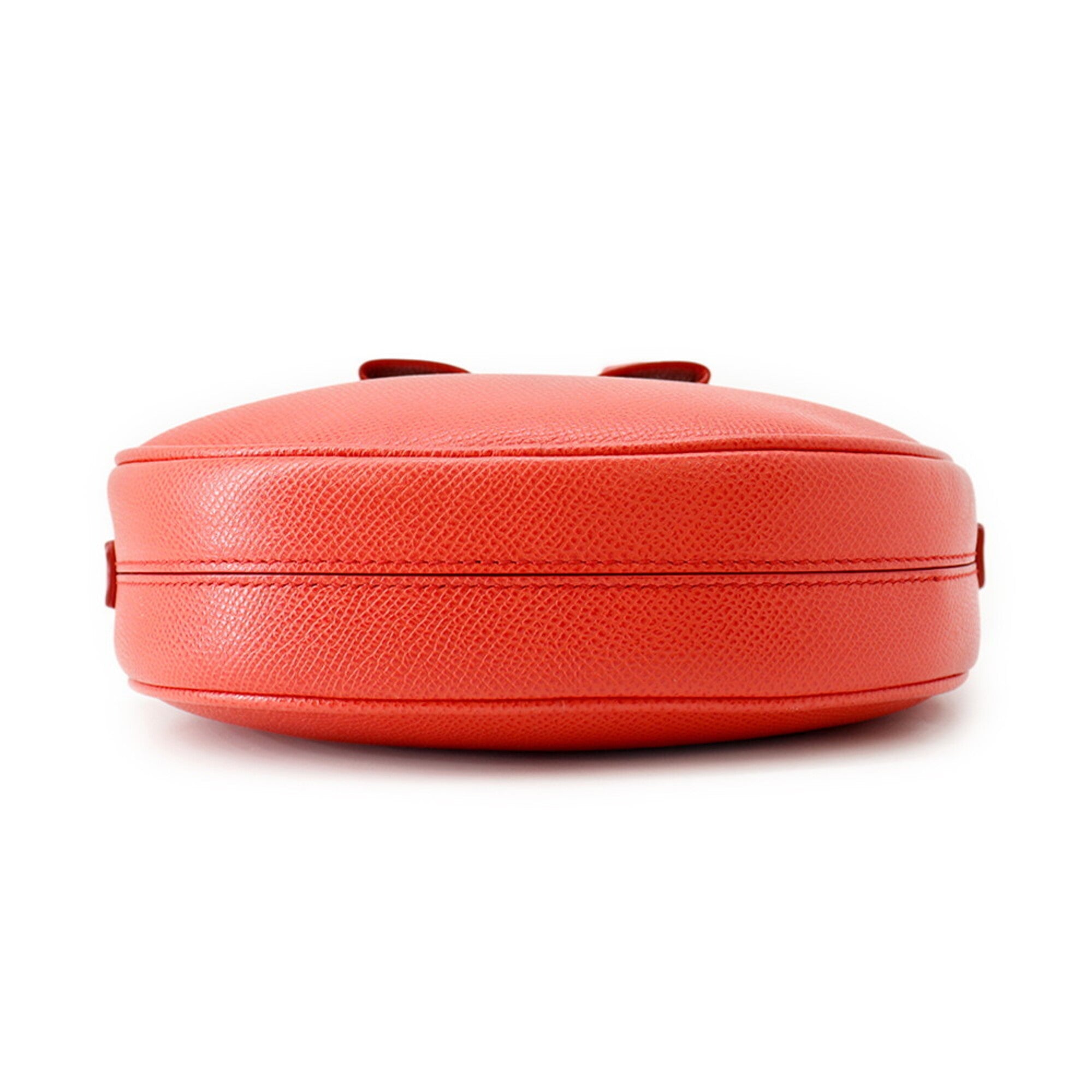 Salvatore Ferragamo Red Color Leather Shoulder Bag Sling Bag (Pre-Owned)