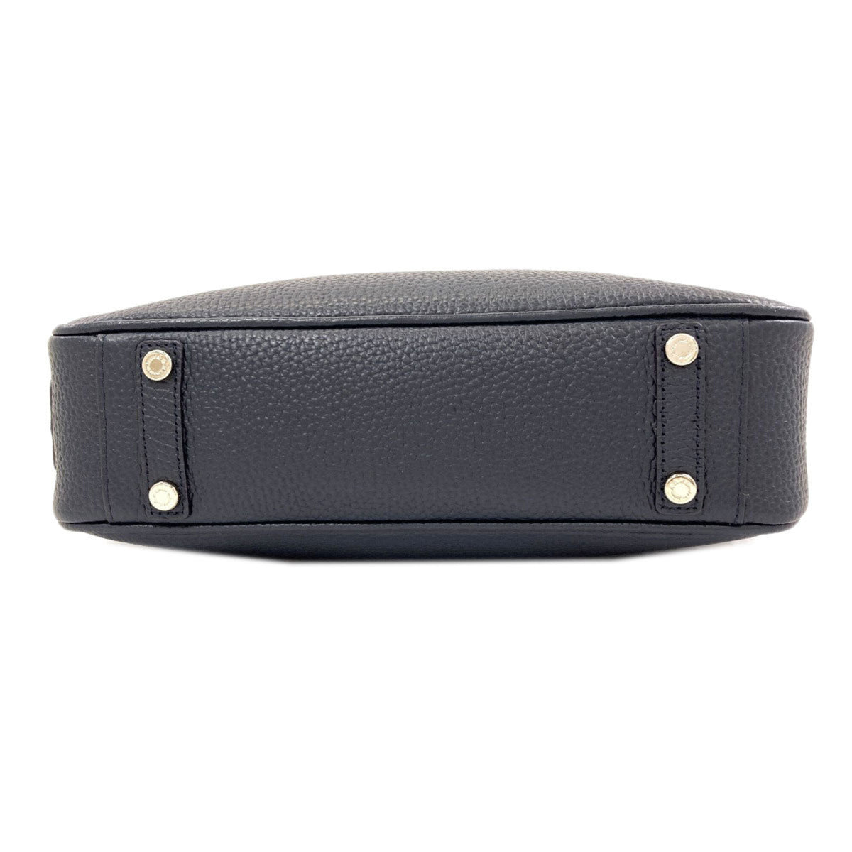 A.D.M.J Navy Leather Handbag (Pre-Owned)