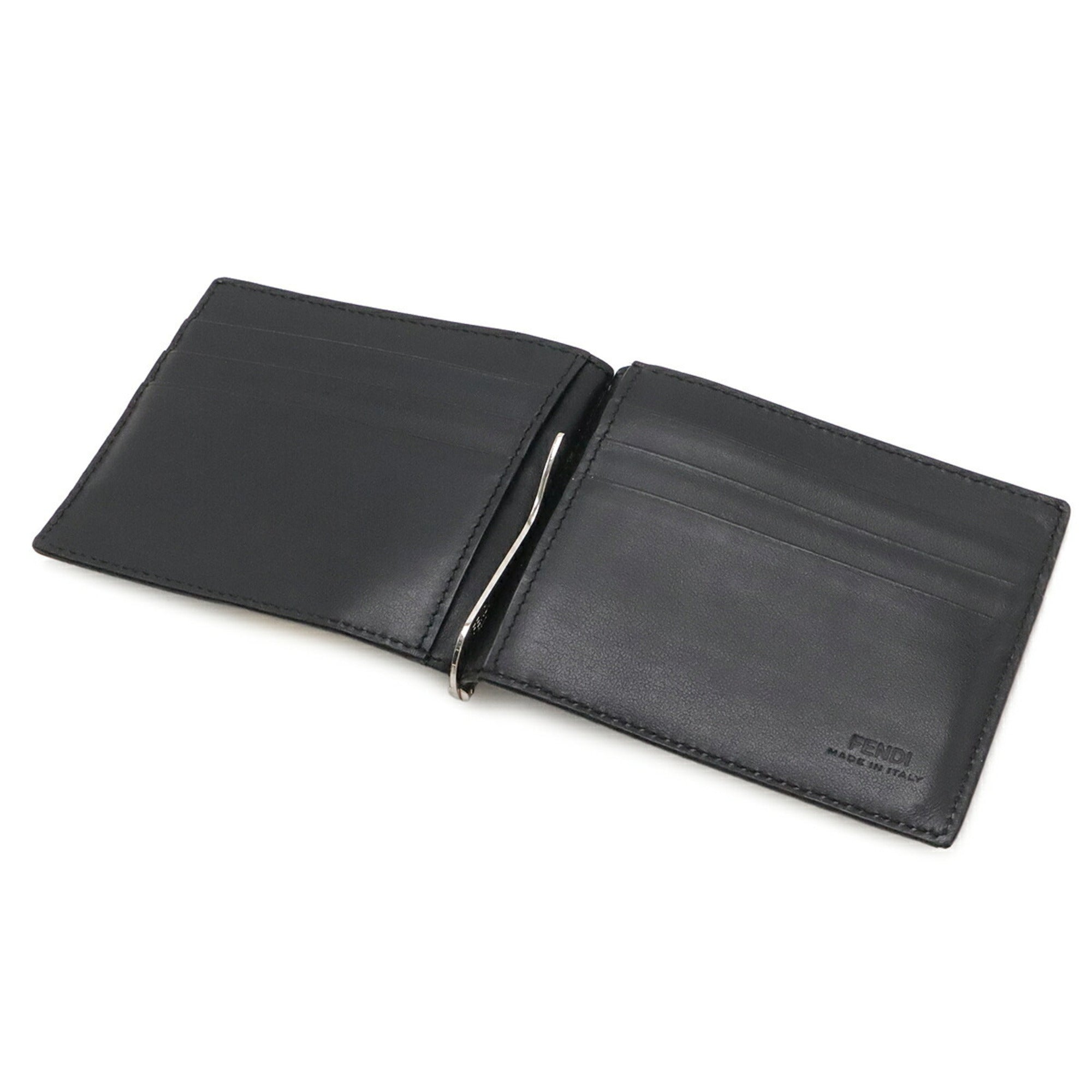 Fendi Black Gray Yellow Canvas Wallet (Bi-Fold) (Pre-Owned)