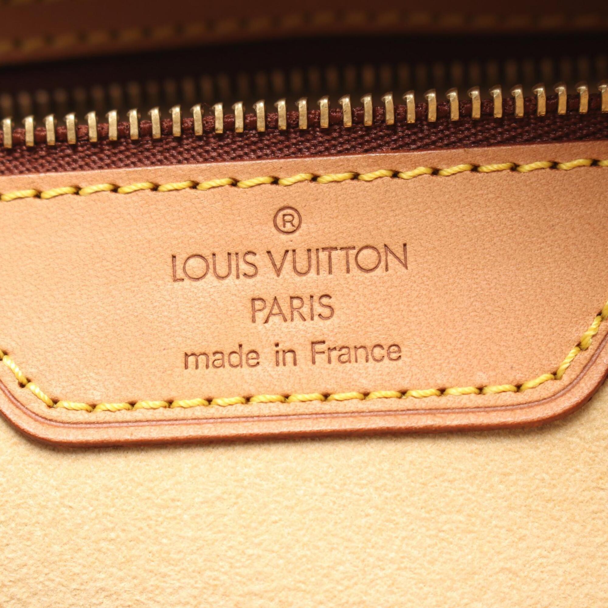 Louis Vuitton Brown Coated Canvas Leather Monogram Handbag Shoulder Bag (Pre-Owned)