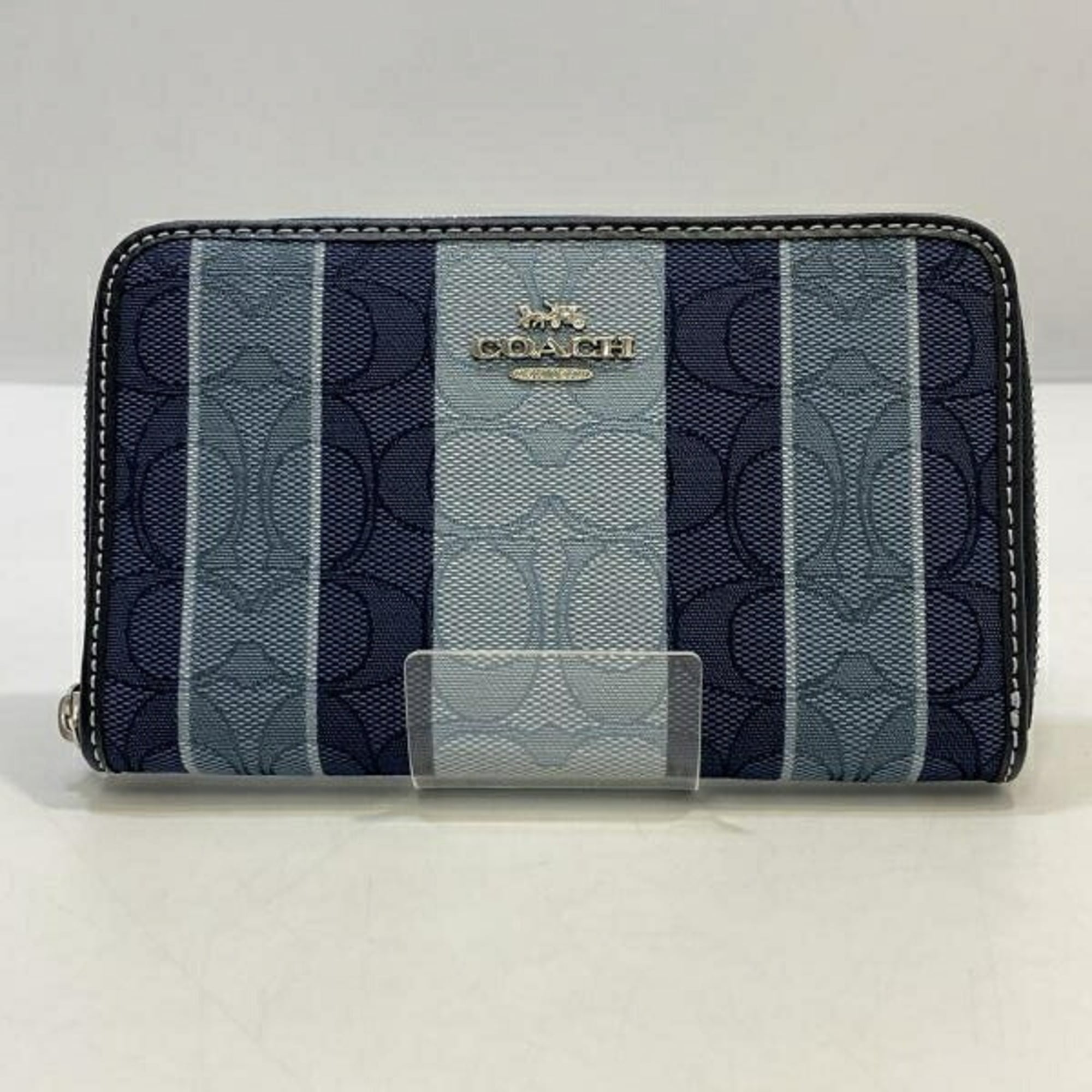 Coach Signature Blue Long Wallet (Bi-Fold) (Pre-Owned)