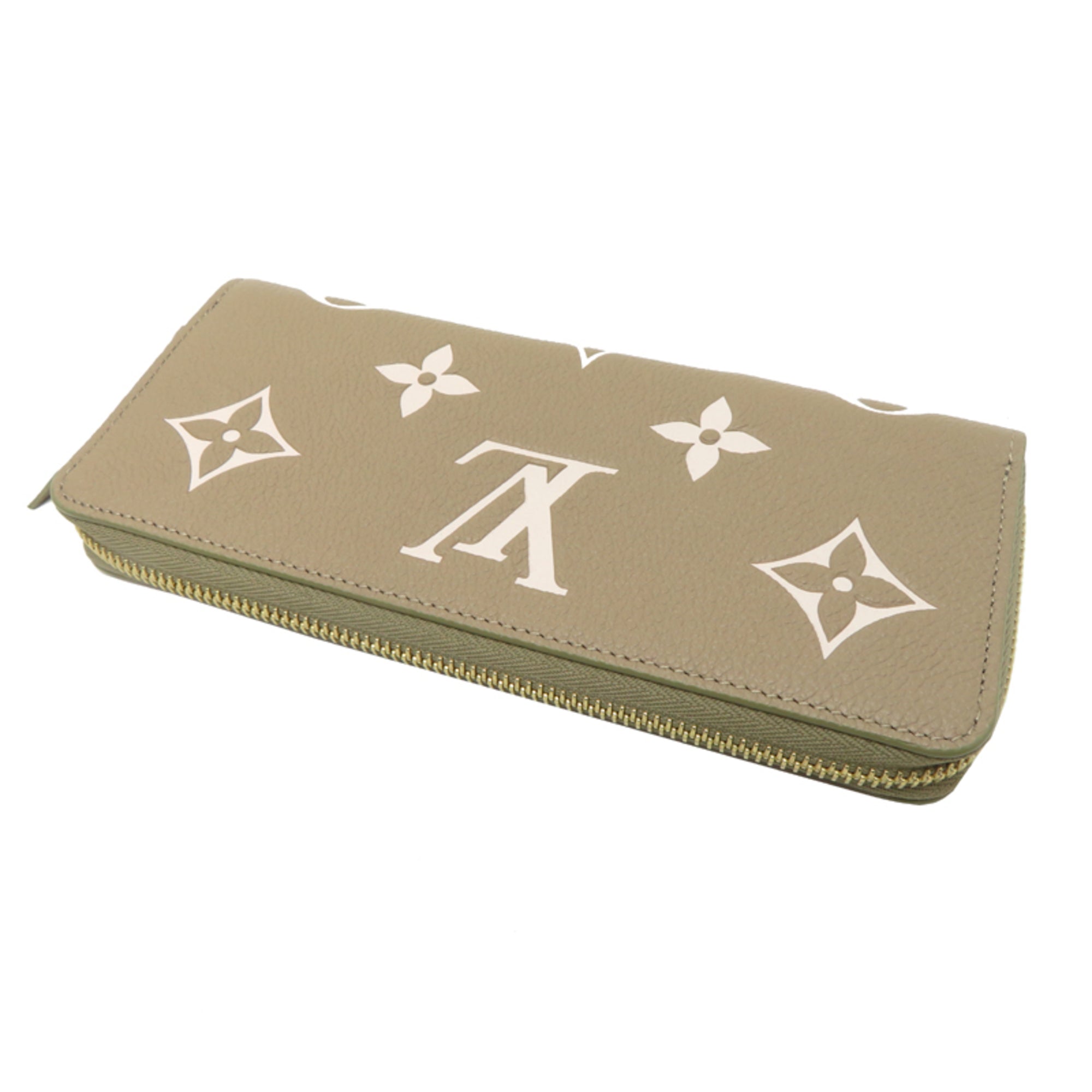 Louis Vuitton Cream Khaki Monogram Empreinte Long Wallet (Bi-Fold) (Pre-Owned)