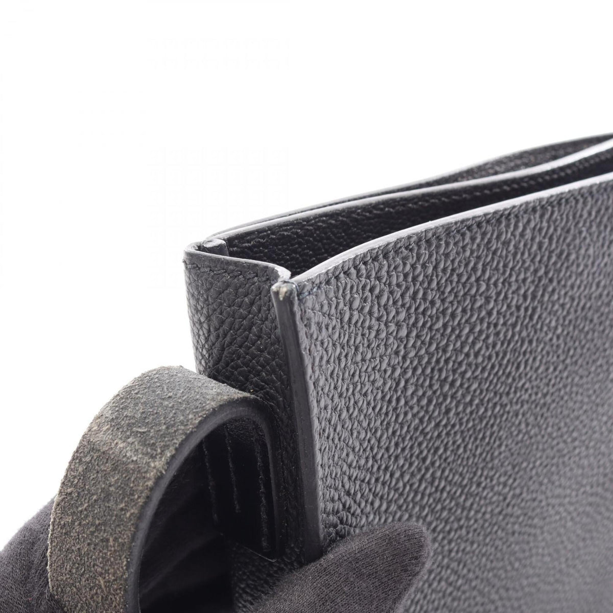 Hermes Black Togo Leather Handbag Shoulder Bag (Pre-Owned)