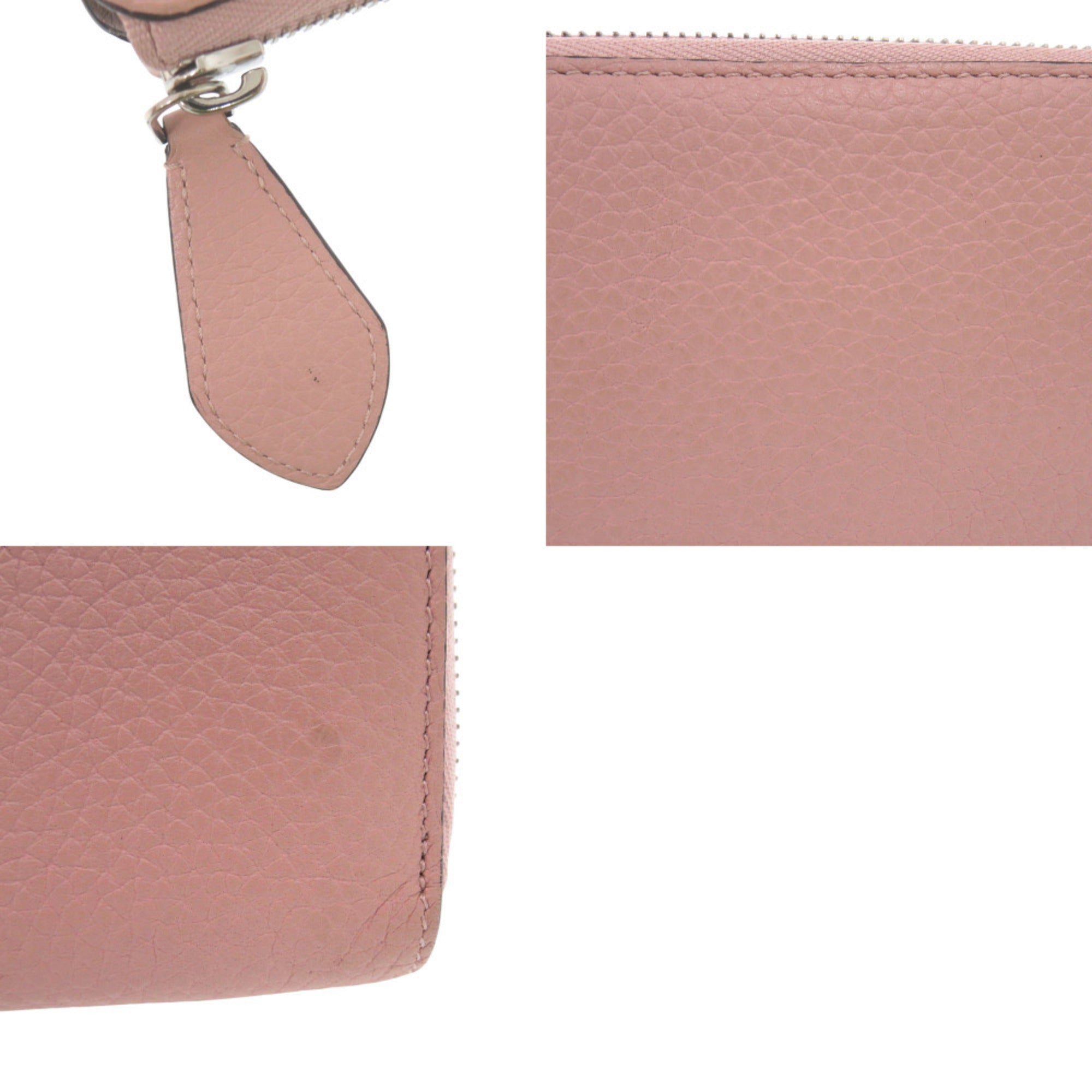 Louis Vuitton Magnolia Pink Leather Long Wallet (Bi-Fold) (Pre-Owned)