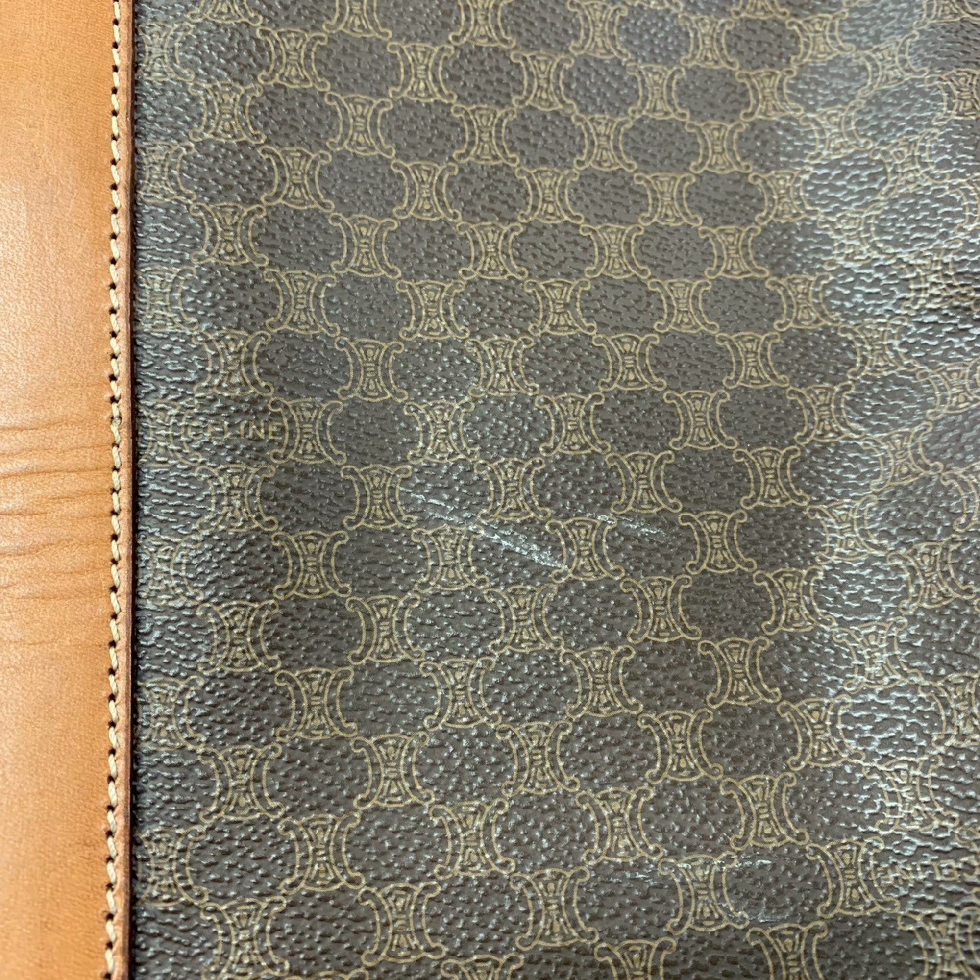 Celine Brown Pvc Leather Boston Bag (Pre-Owned)