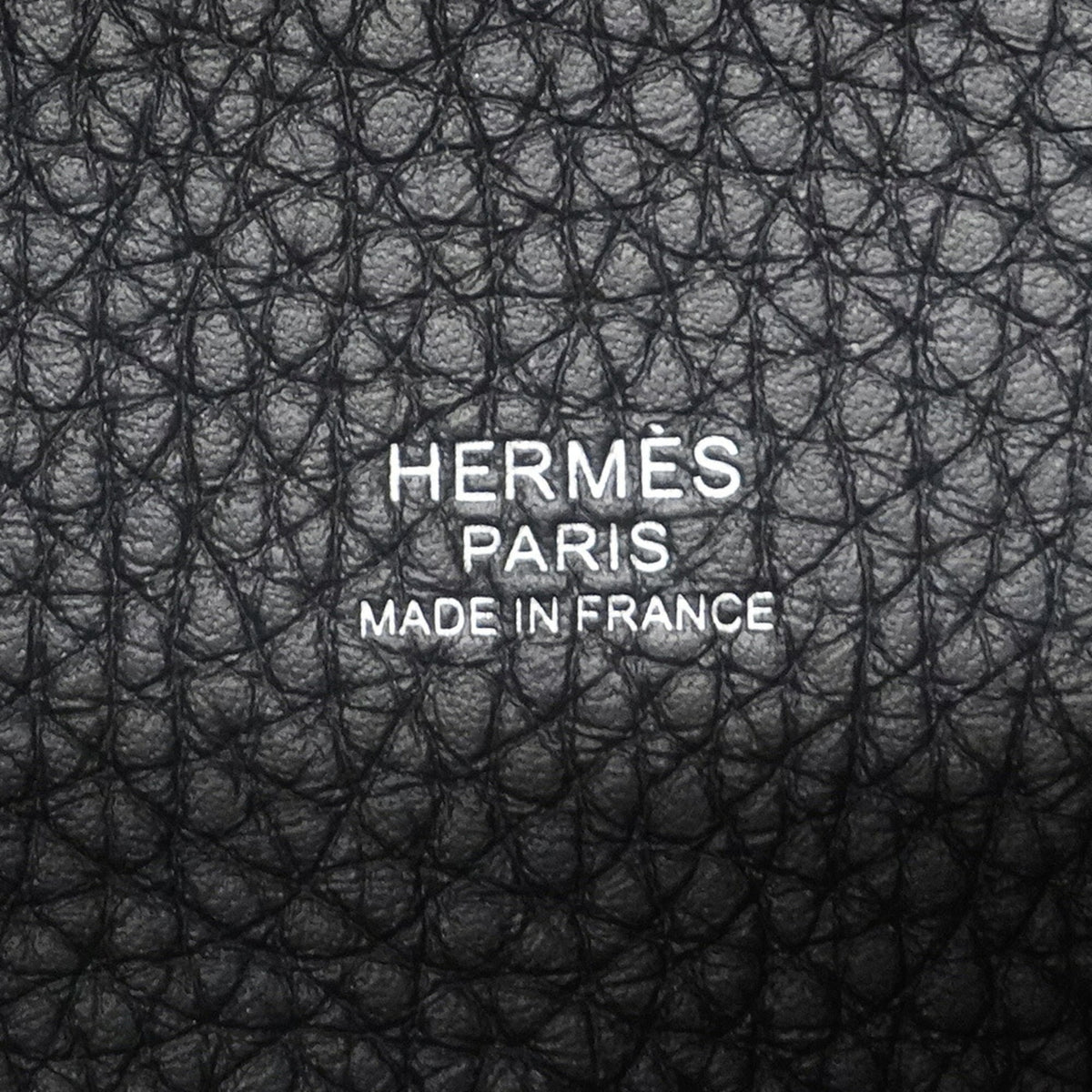 Hermes Navy Taurillon Clemence Leather Handbag (Pre-Owned)