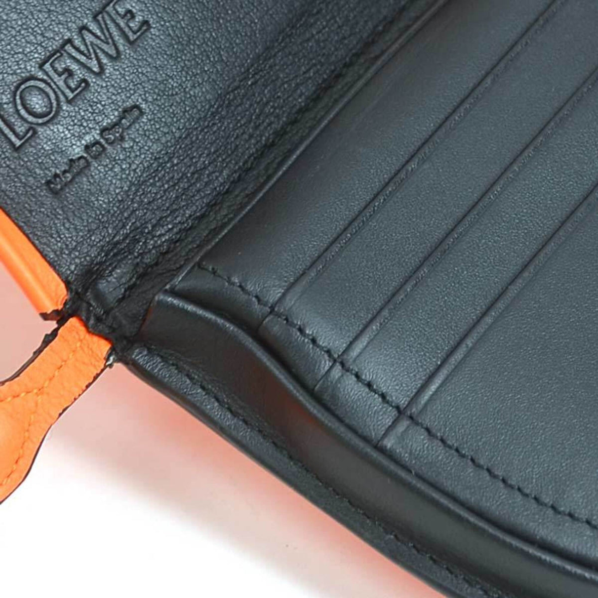 Loewe Neon Orange Leather Canvas Pouch Shoulder Bag (Pre-Owned)