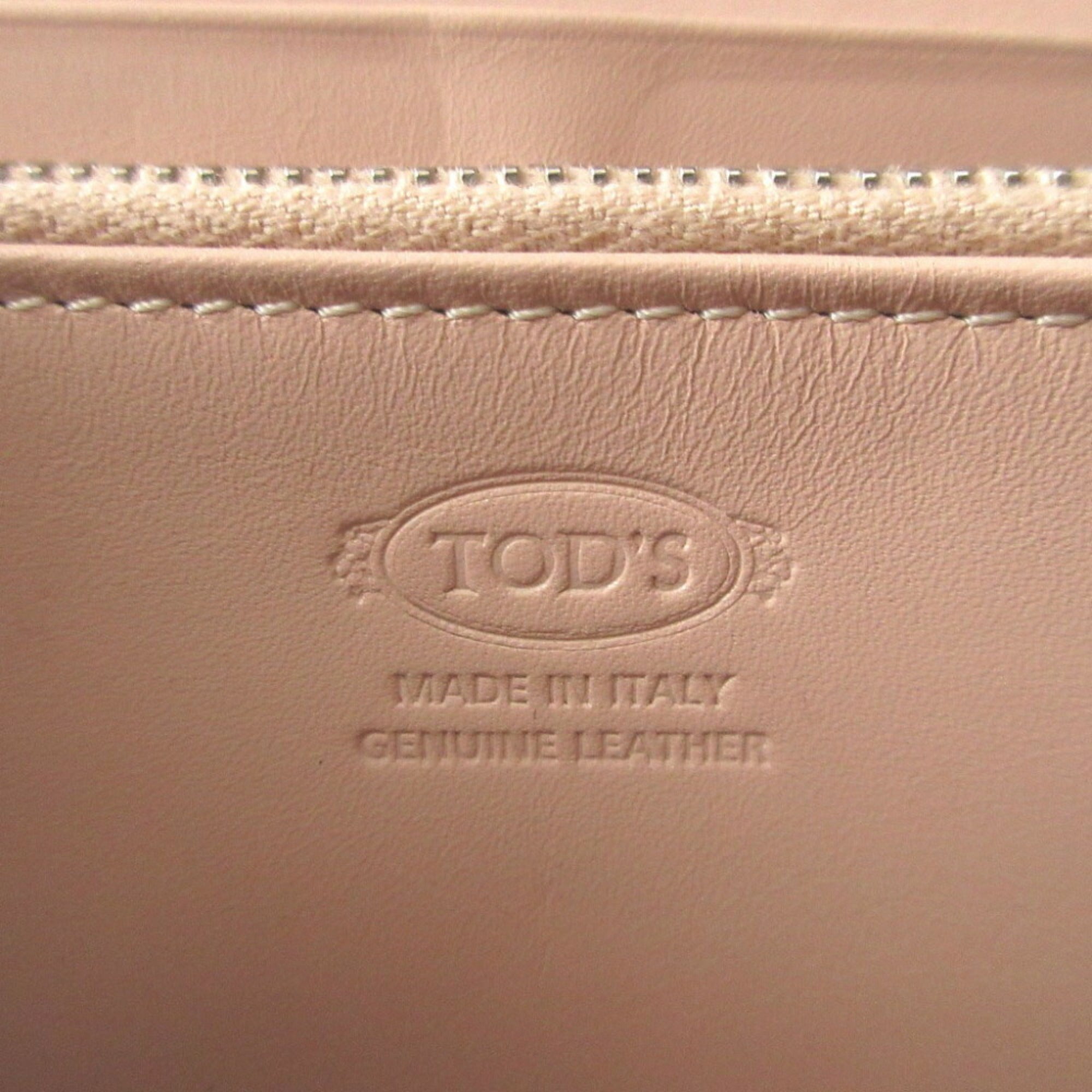 Tod's Pink Leather Long Wallet (Bi-Fold) (Pre-Owned)