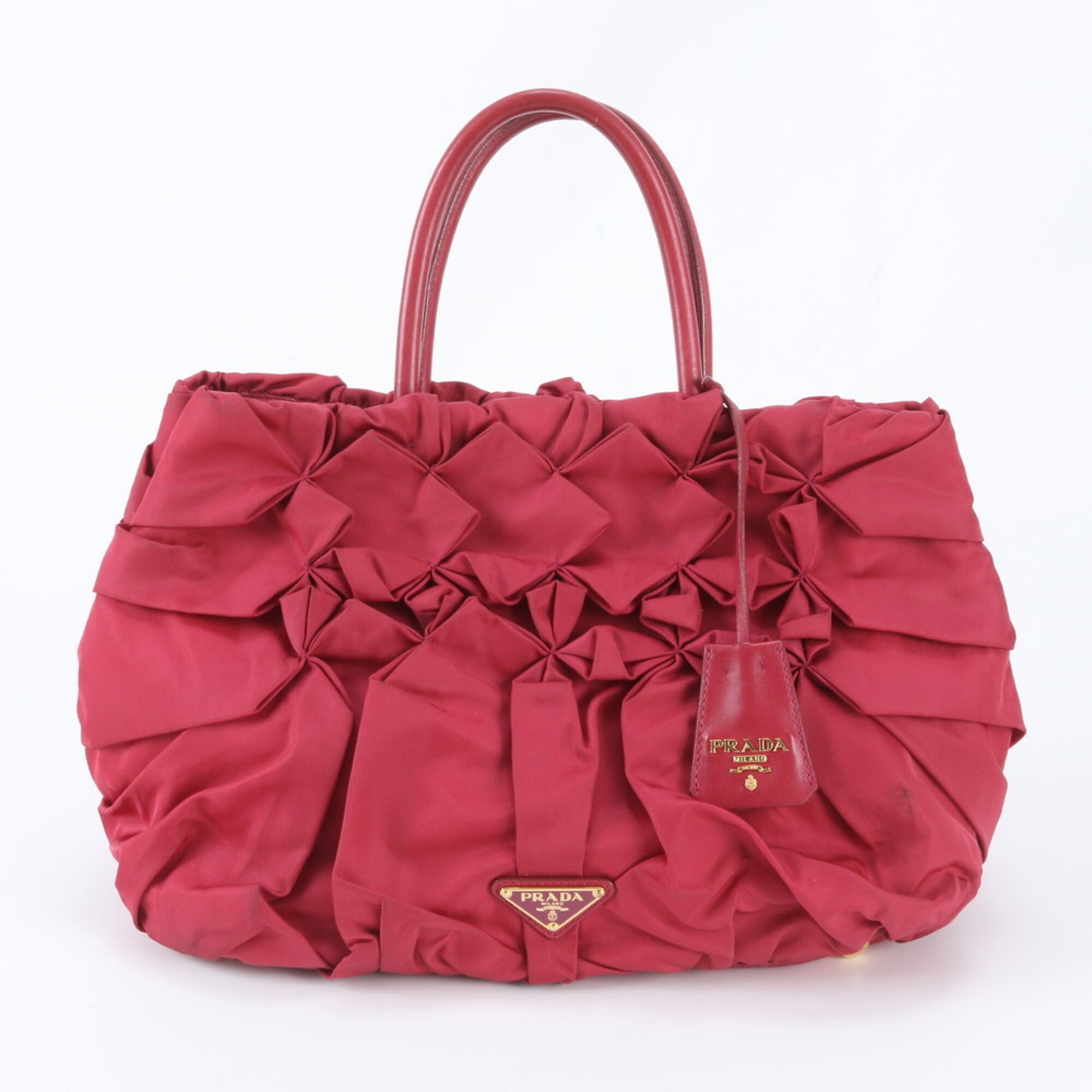 Prada Black Nylon Leather Handbag (Pre-Owned)