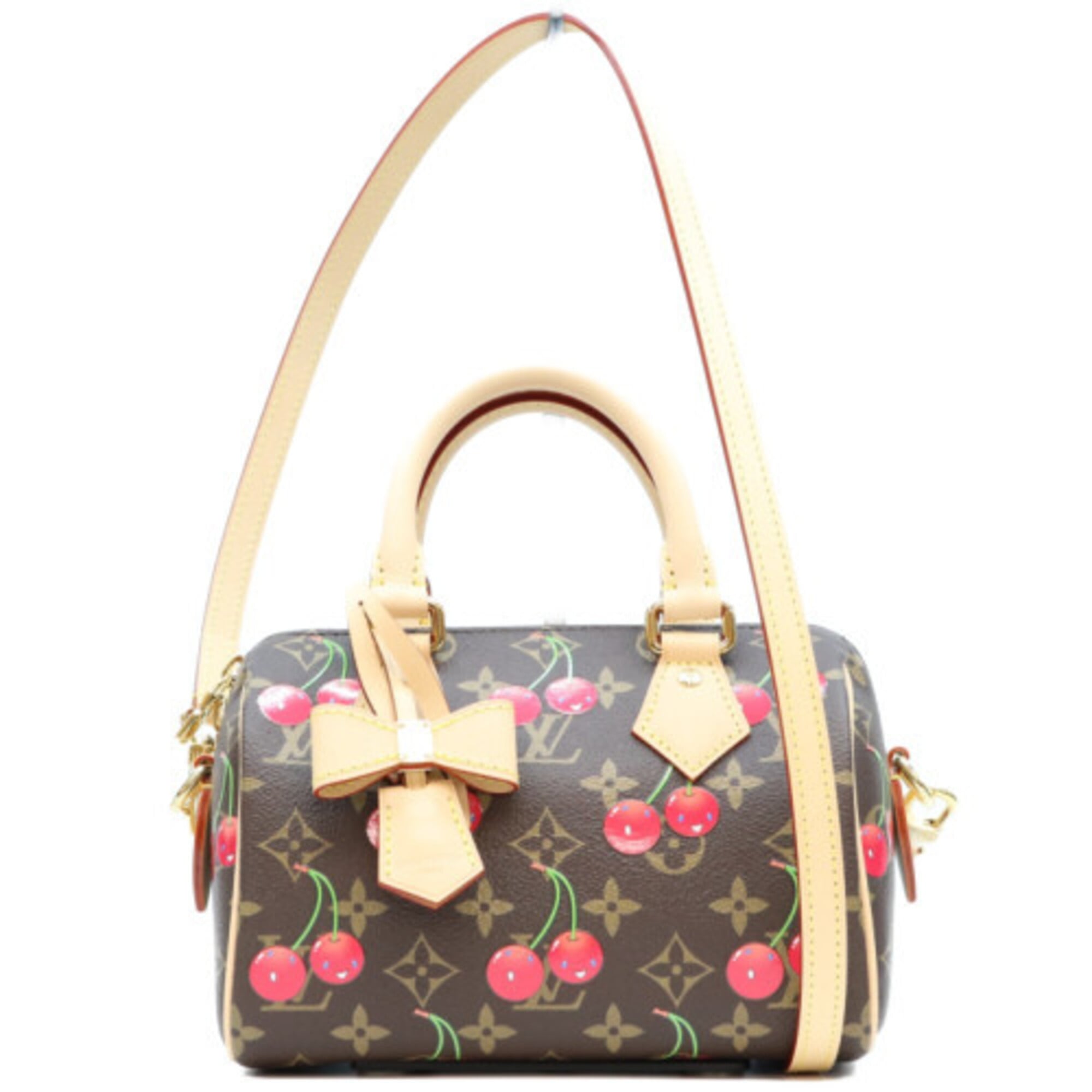 Louis Vuitton Brown Monogram Cherry Blossom Shoulder Bag (Pre-Owned)