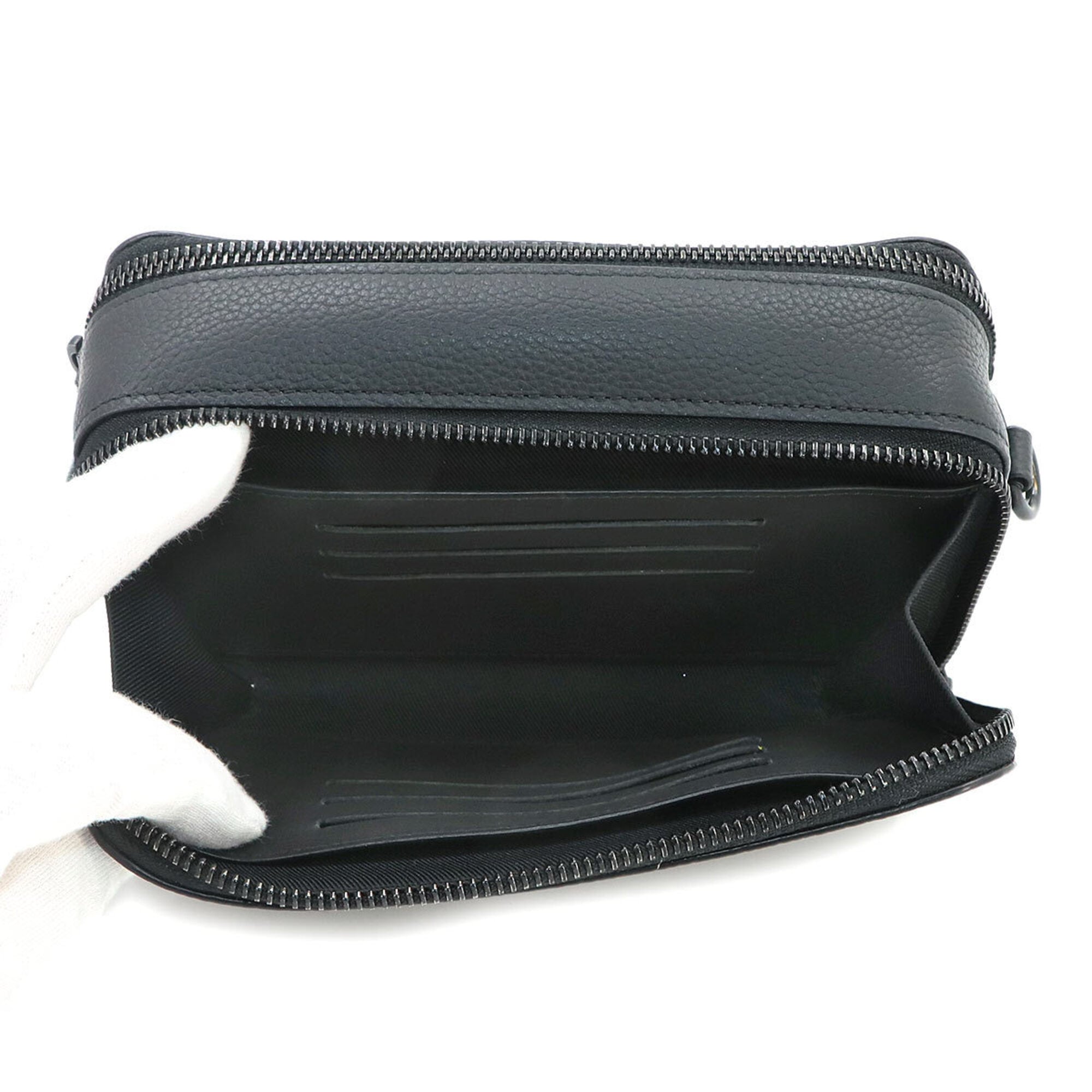 Louis Vuitton Black Leather Chain/Shoulder Wallet (Pre-Owned)