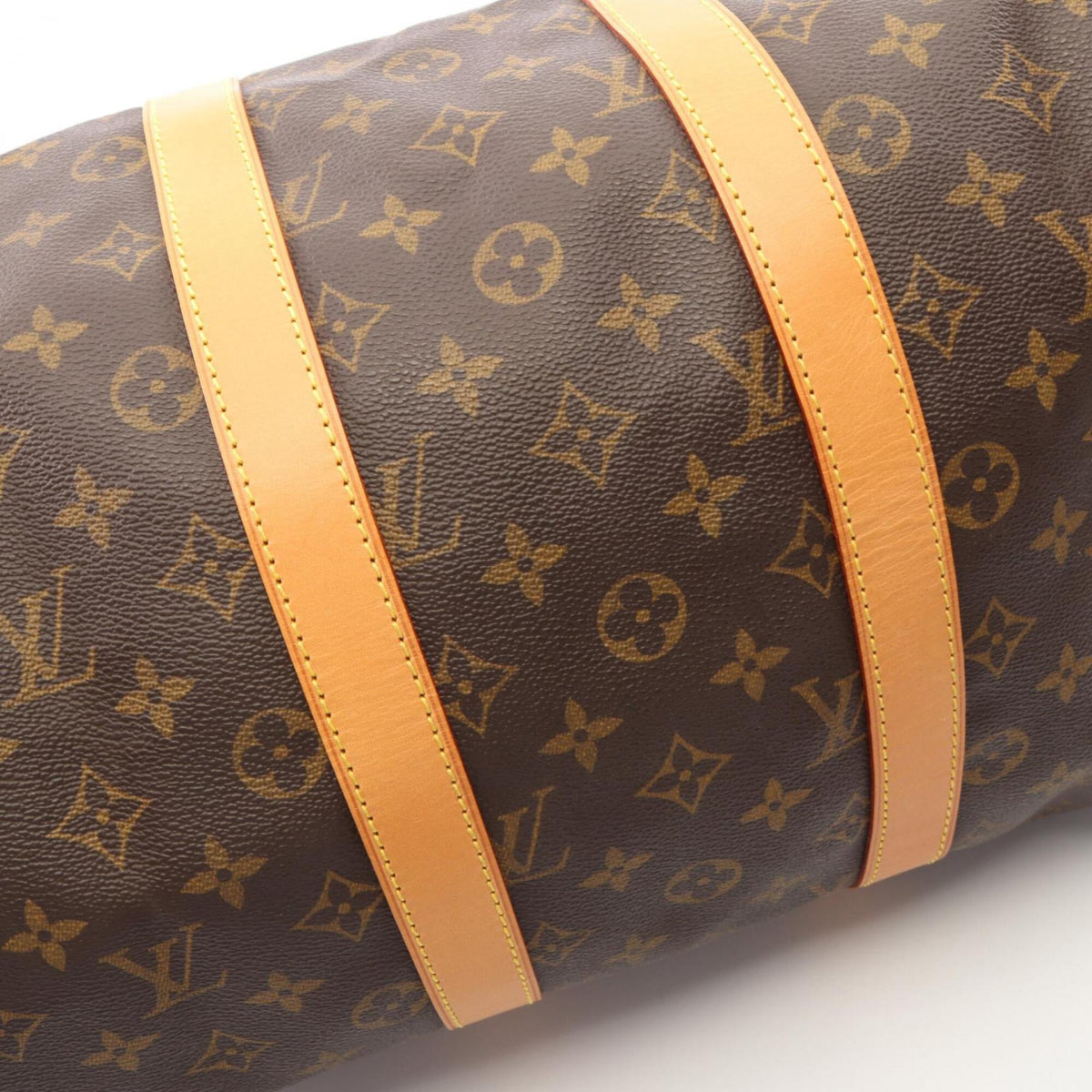 Louis Vuitton Monogram Brown Coated Canvas Leather Boston Bag (Pre-Owned)