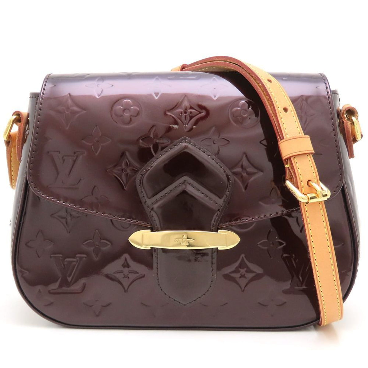 Louis Vuitton Amarante Vernis Patent Leather Shoulder Bag (Pre-Owned)