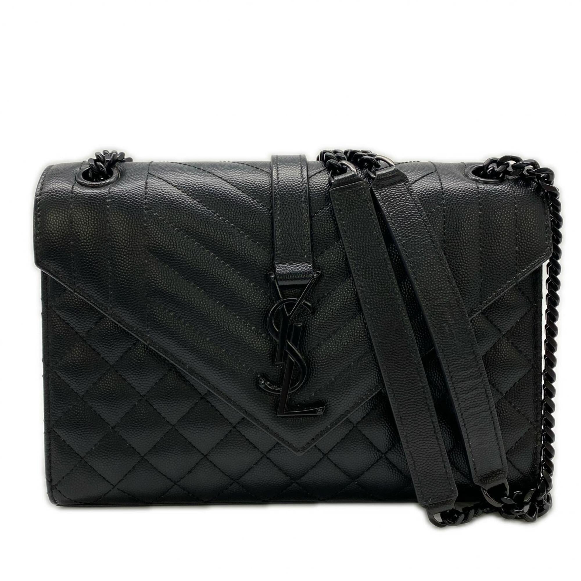 Yves Saint Laurent Black Leather Shoulder Bag (Pre-Owned)
