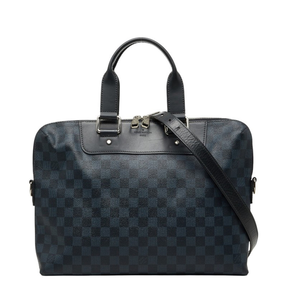 Louis Vuitton Black Navy Pvc Leather Handbag Shoulder Bag (Pre-Owned)