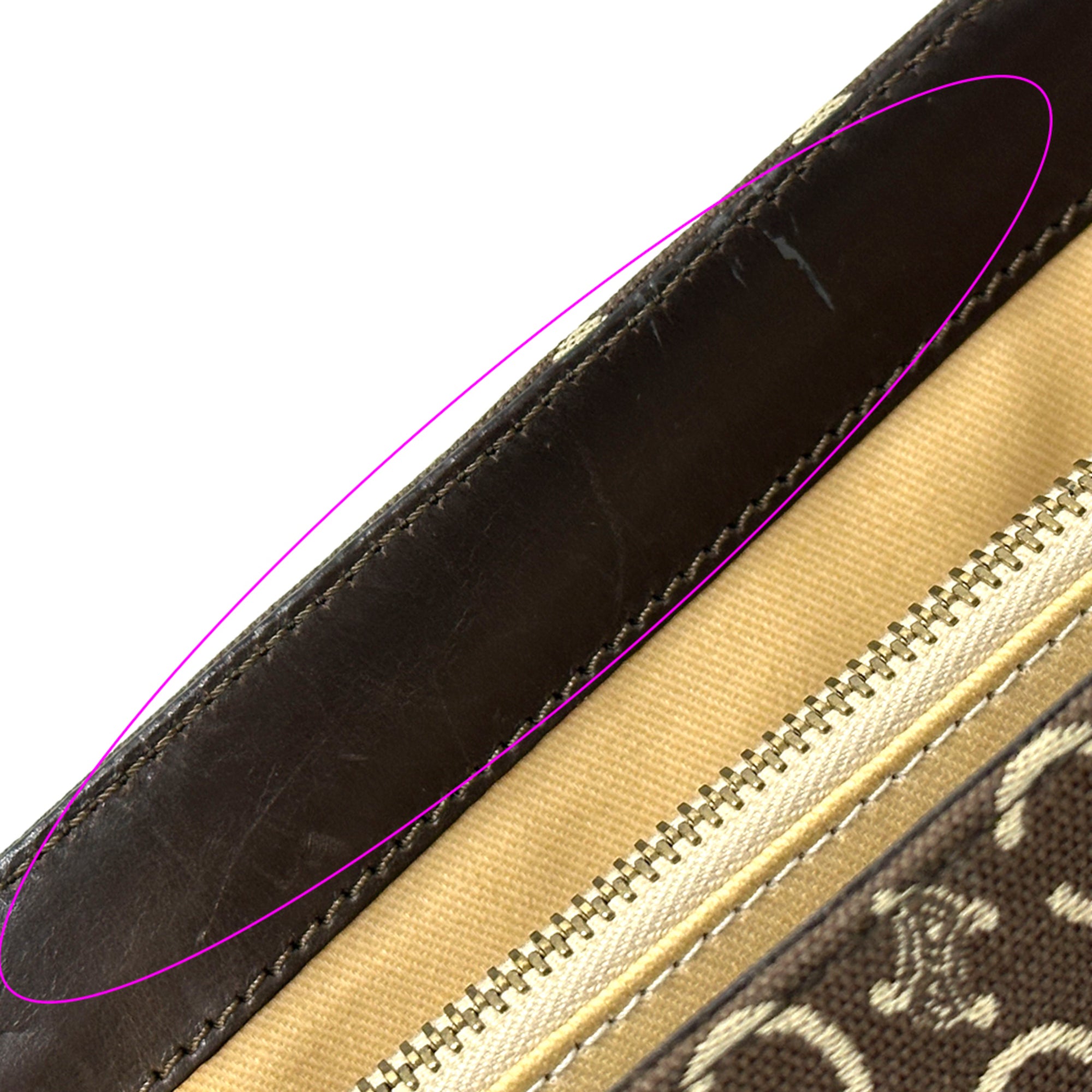 Celine Brown Canvas Handbag (Pre-Owned)