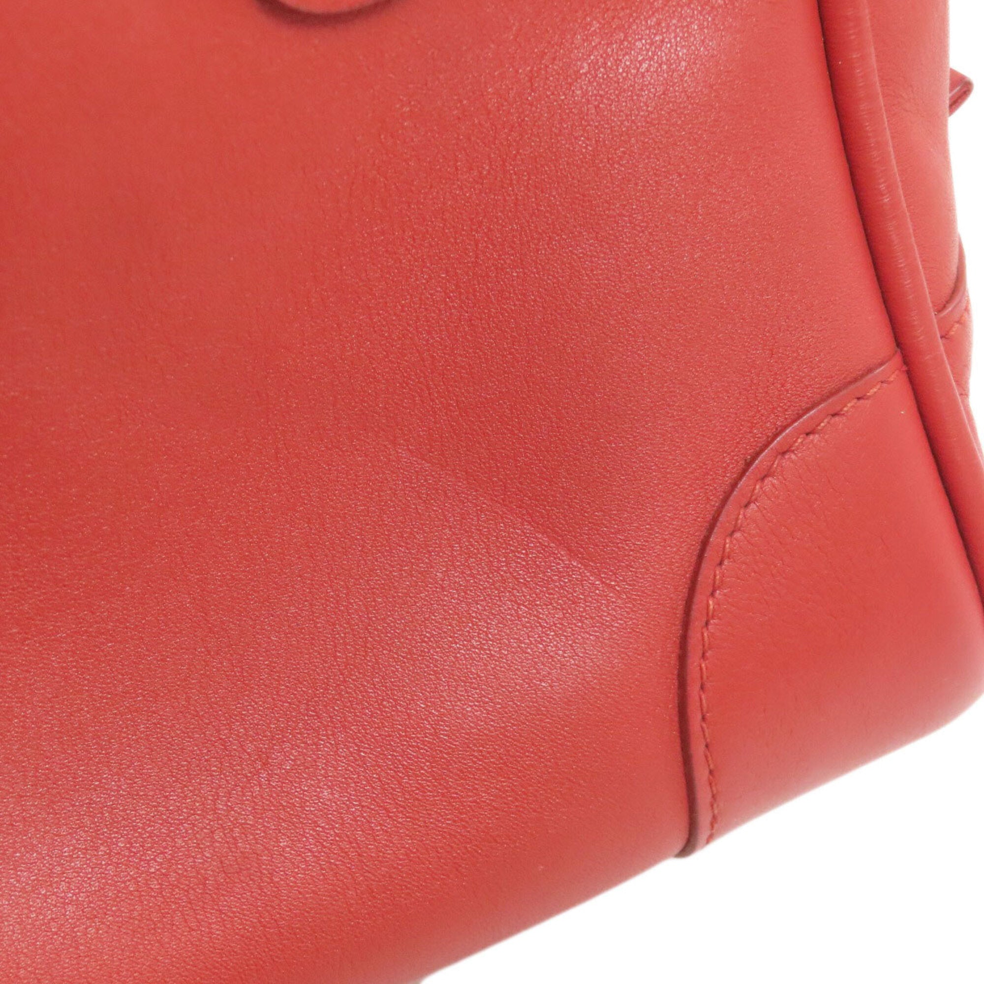 Loewe Red Color Leather Handbag (Pre-Owned)