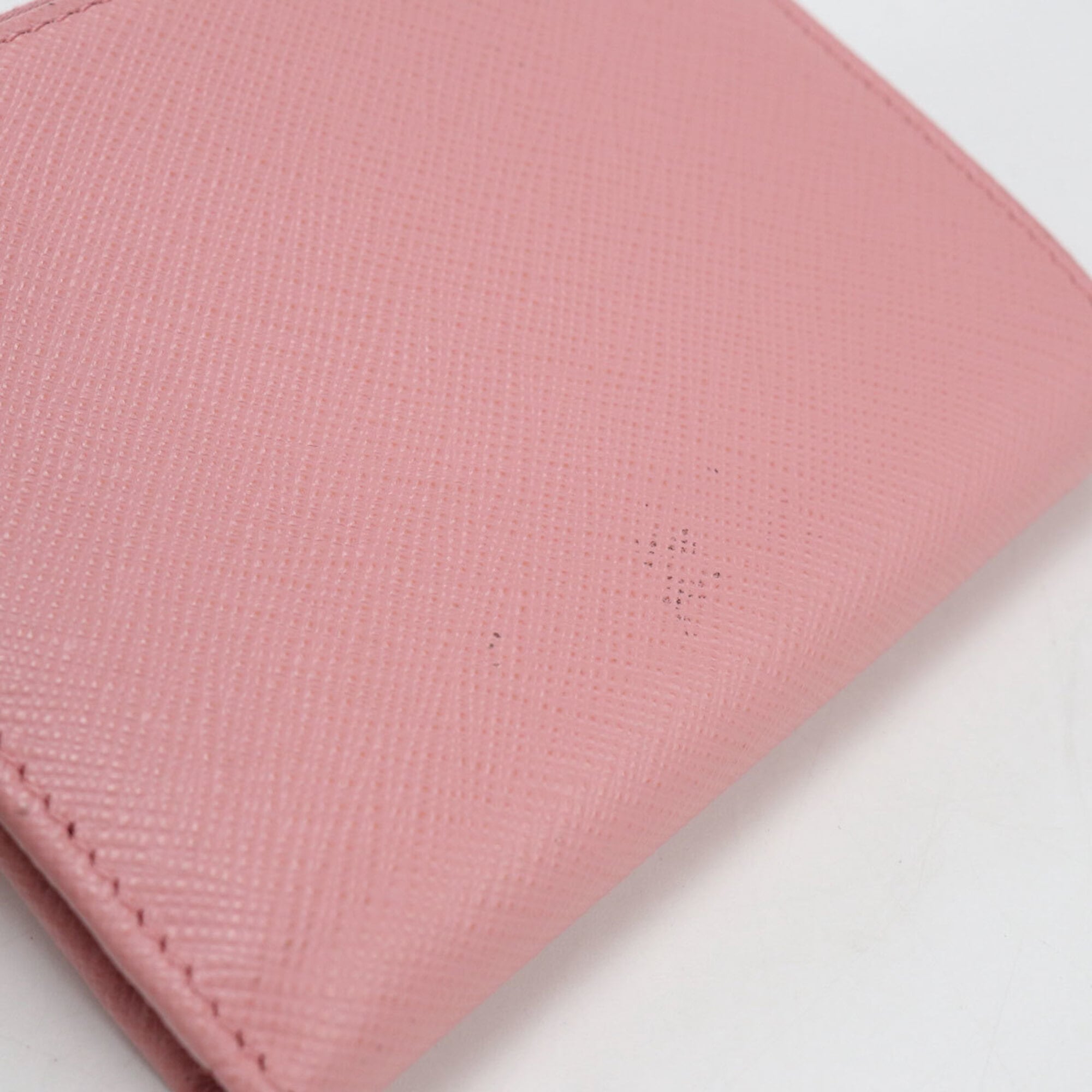 Prada Pink Leather Wallet (Bi-Fold) (Pre-Owned)