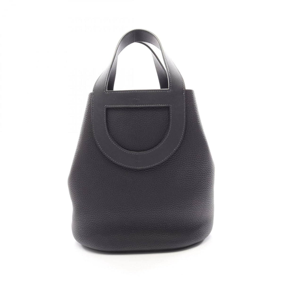 Hermes Navy Taurillon Clemence Leather Swift Leather Handbag (Pre-Owned)