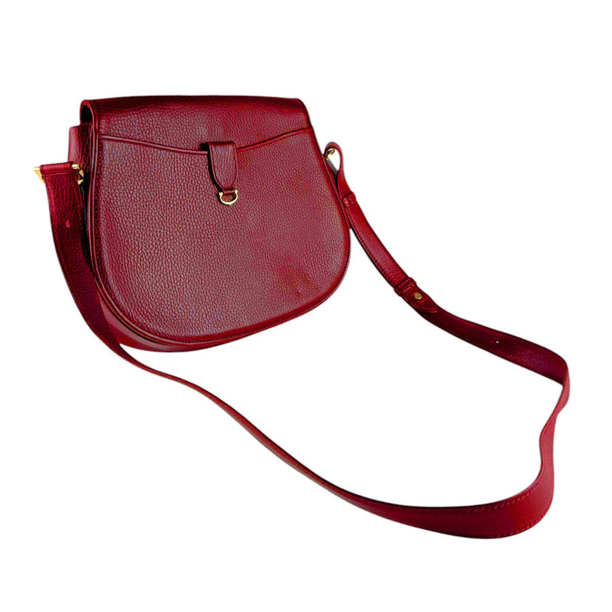 Cartier Burgundy Leather Shoulder Bag (Pre-Owned)