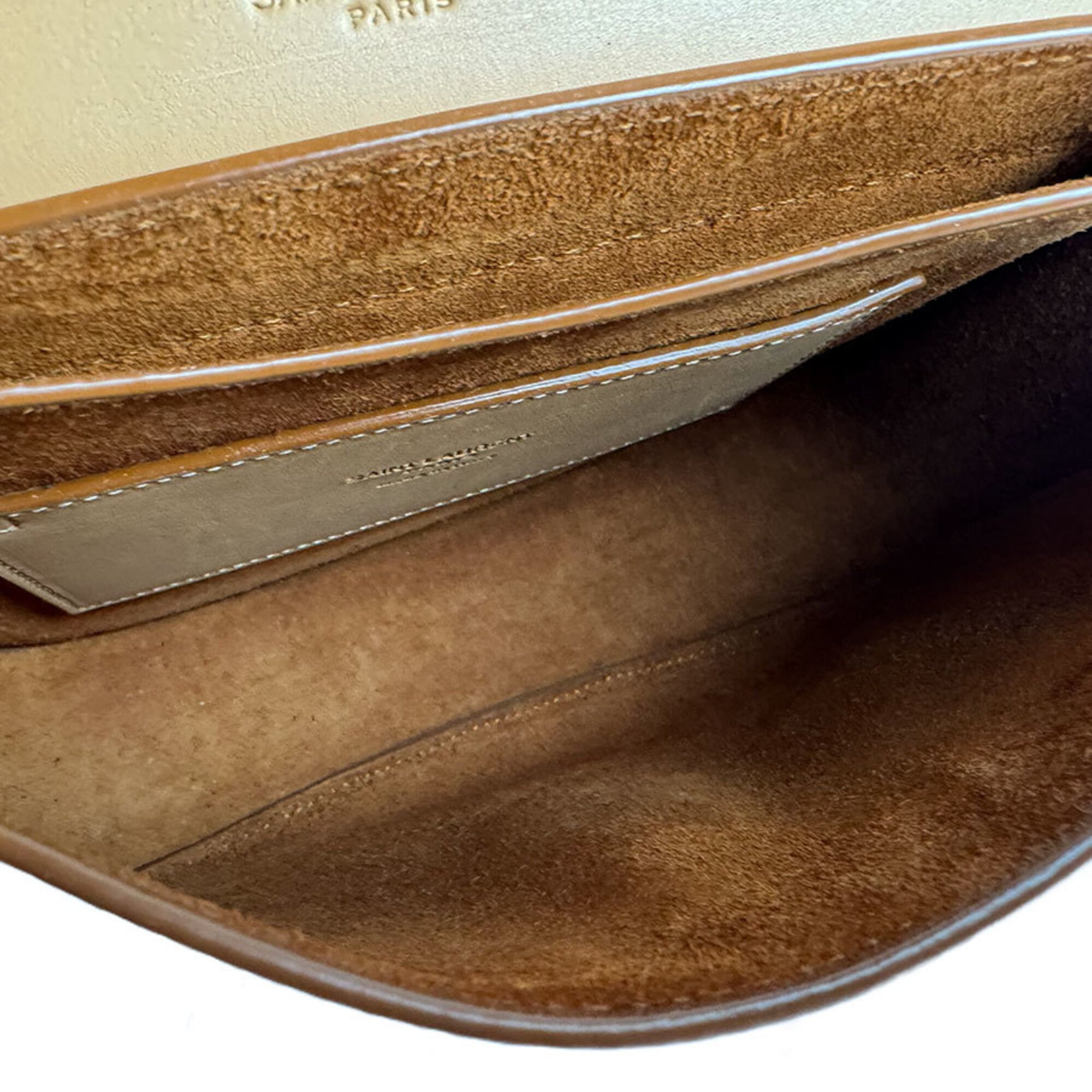 Saint Laurent Beige Leather Shoulder Bag (Pre-Owned)