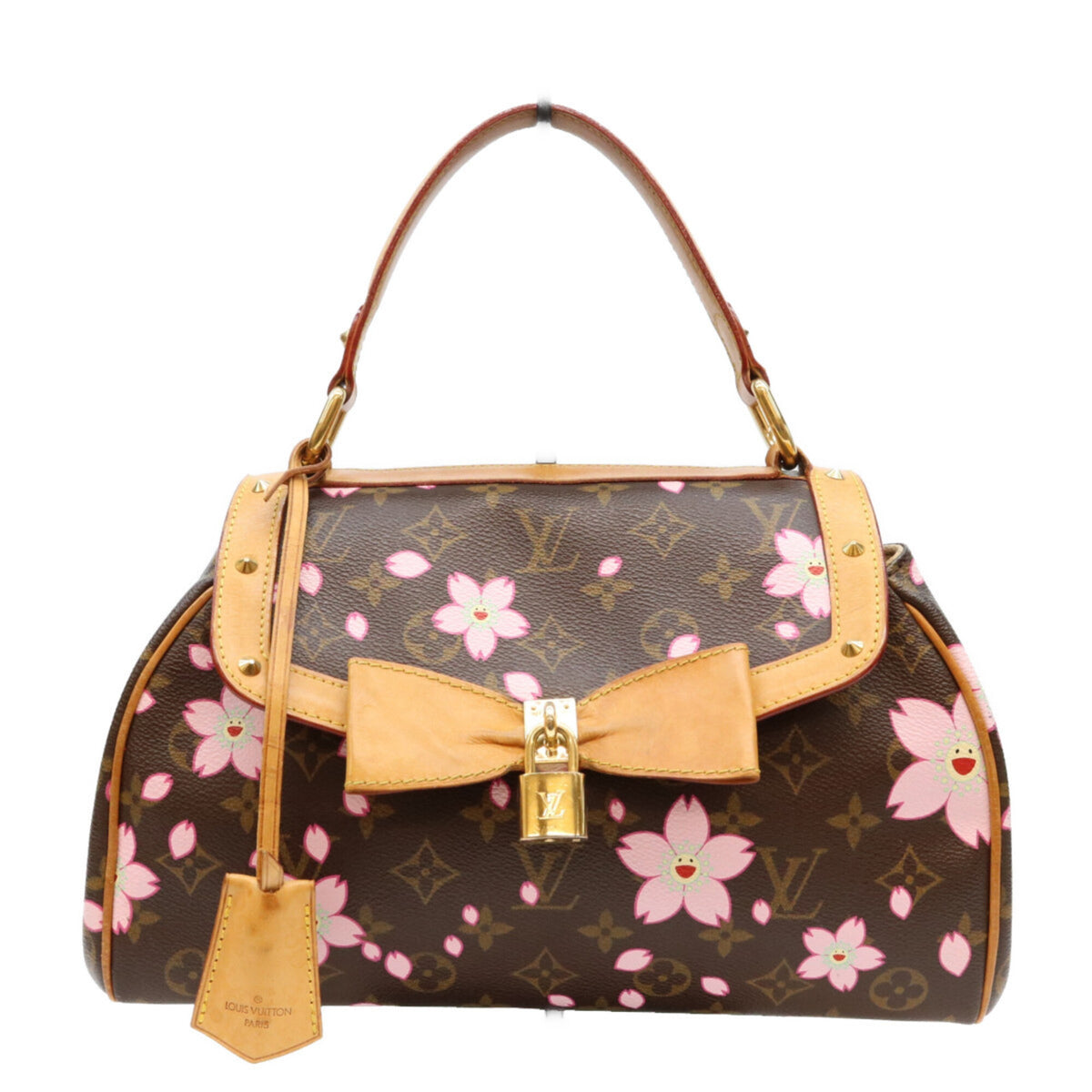 Louis Vuitton Brown Pink Monogram Cherry Blossom Handbag (Pre-Owned)