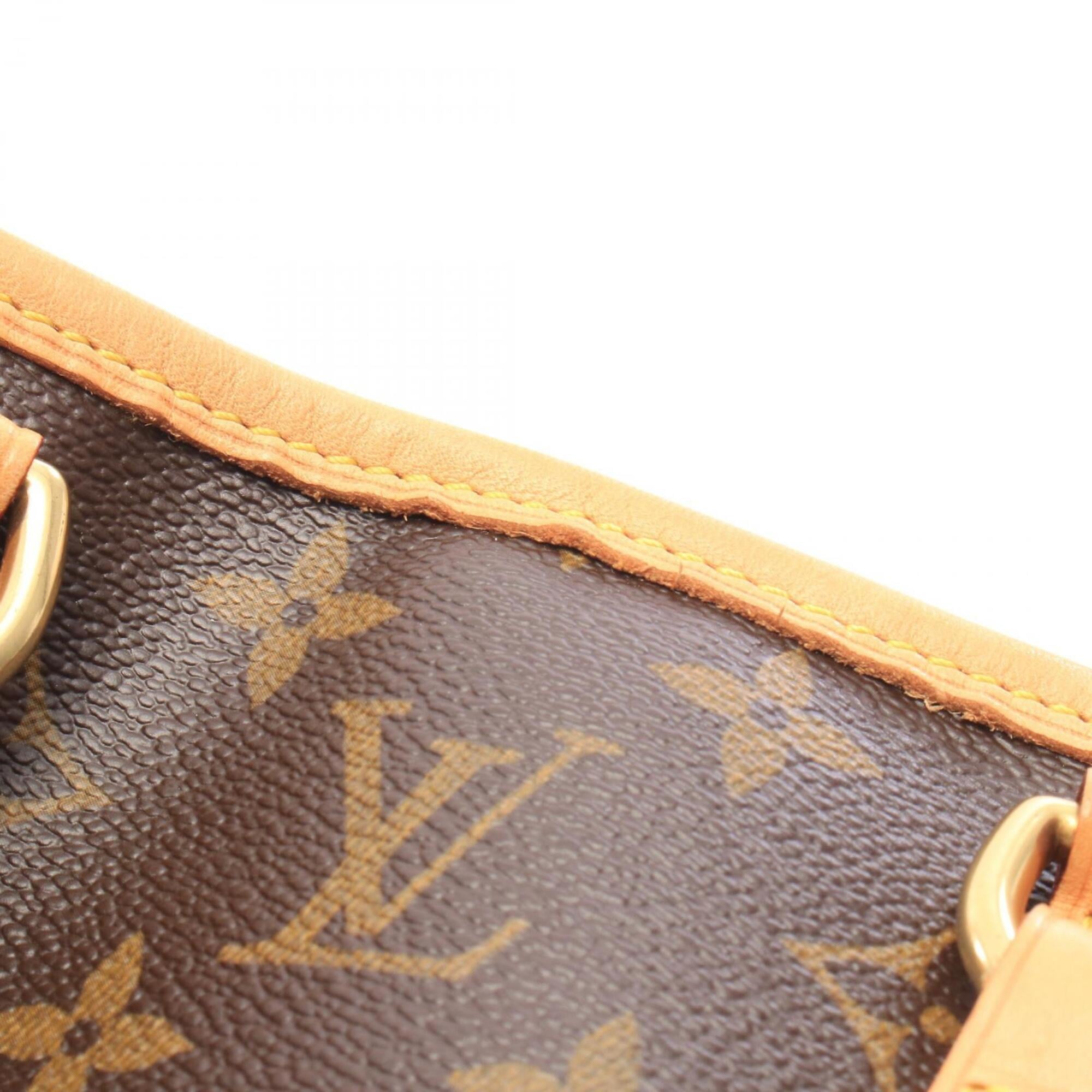 Louis Vuitton Brown Coated Canvas Leather Handbag (Pre-Owned)