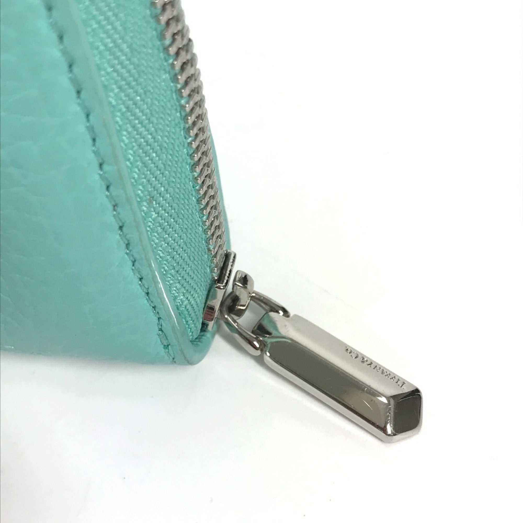 Tiffany Blue Leather Coin Purse/Coin Case (Pre-Owned)
