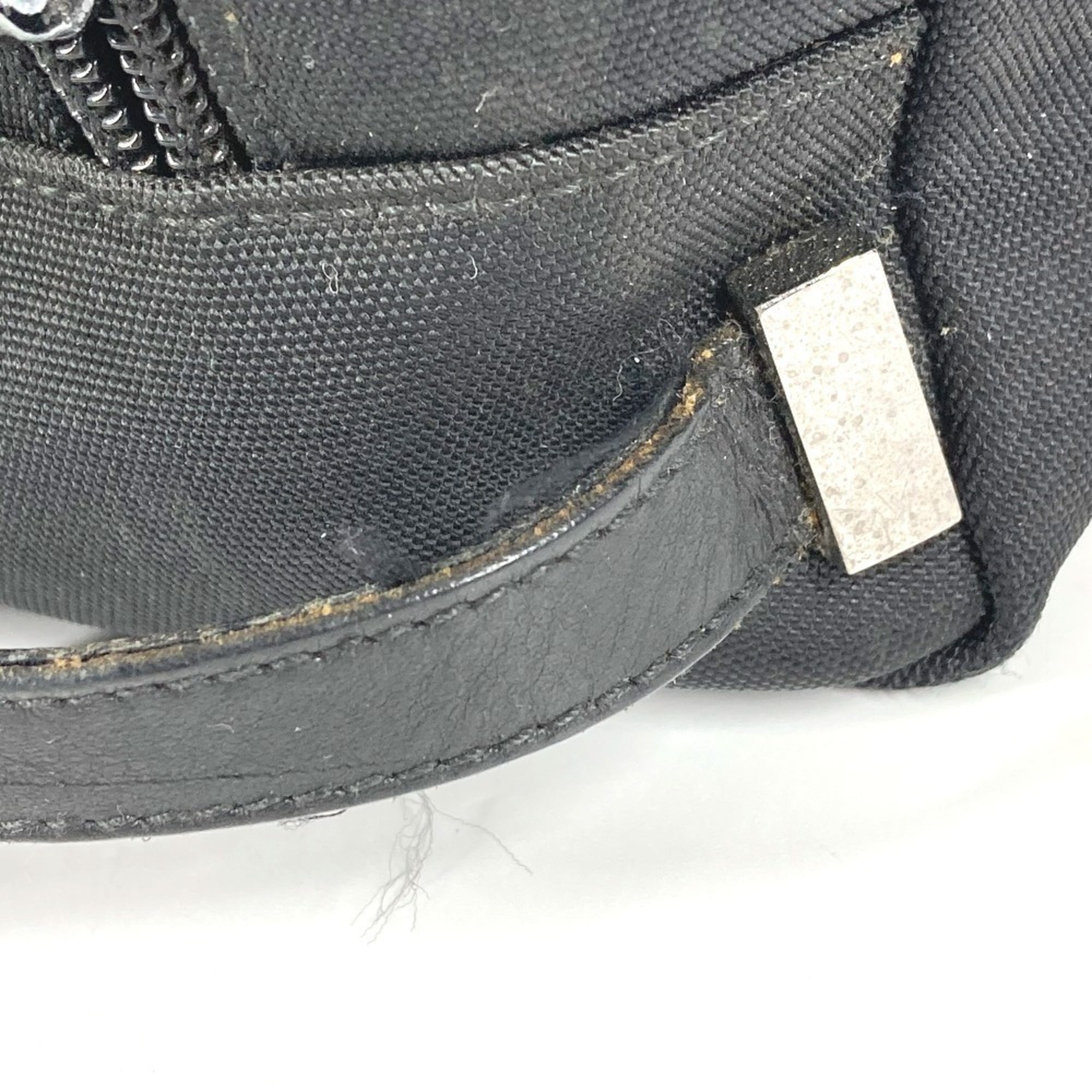 Gucci Black Canvas Leather Clutch Bag Pouch (Pre-Owned)