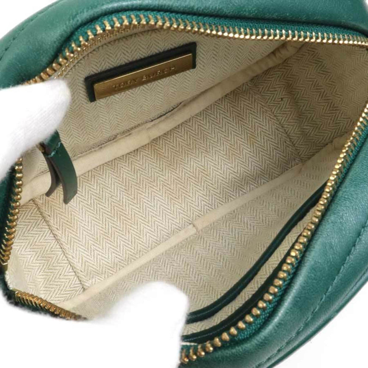 Tory Burch Green Leather Shoulder Bag (Pre-Owned)