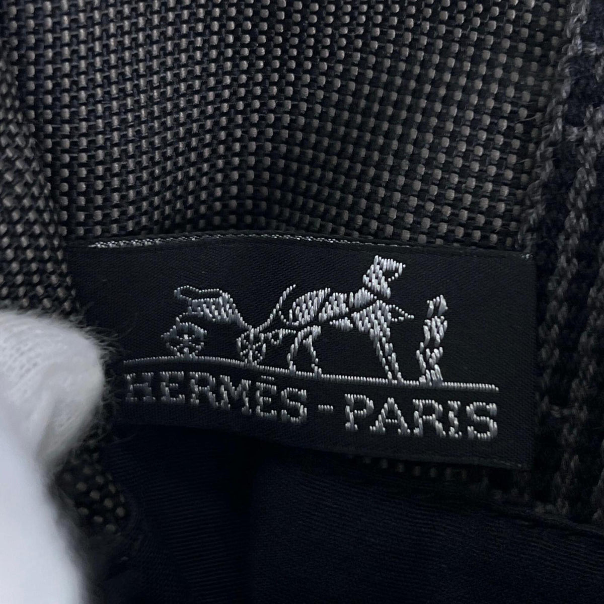 Hermes Gray Polyamide Polyester Pochette Shoulder Bag (Pre-Owned)
