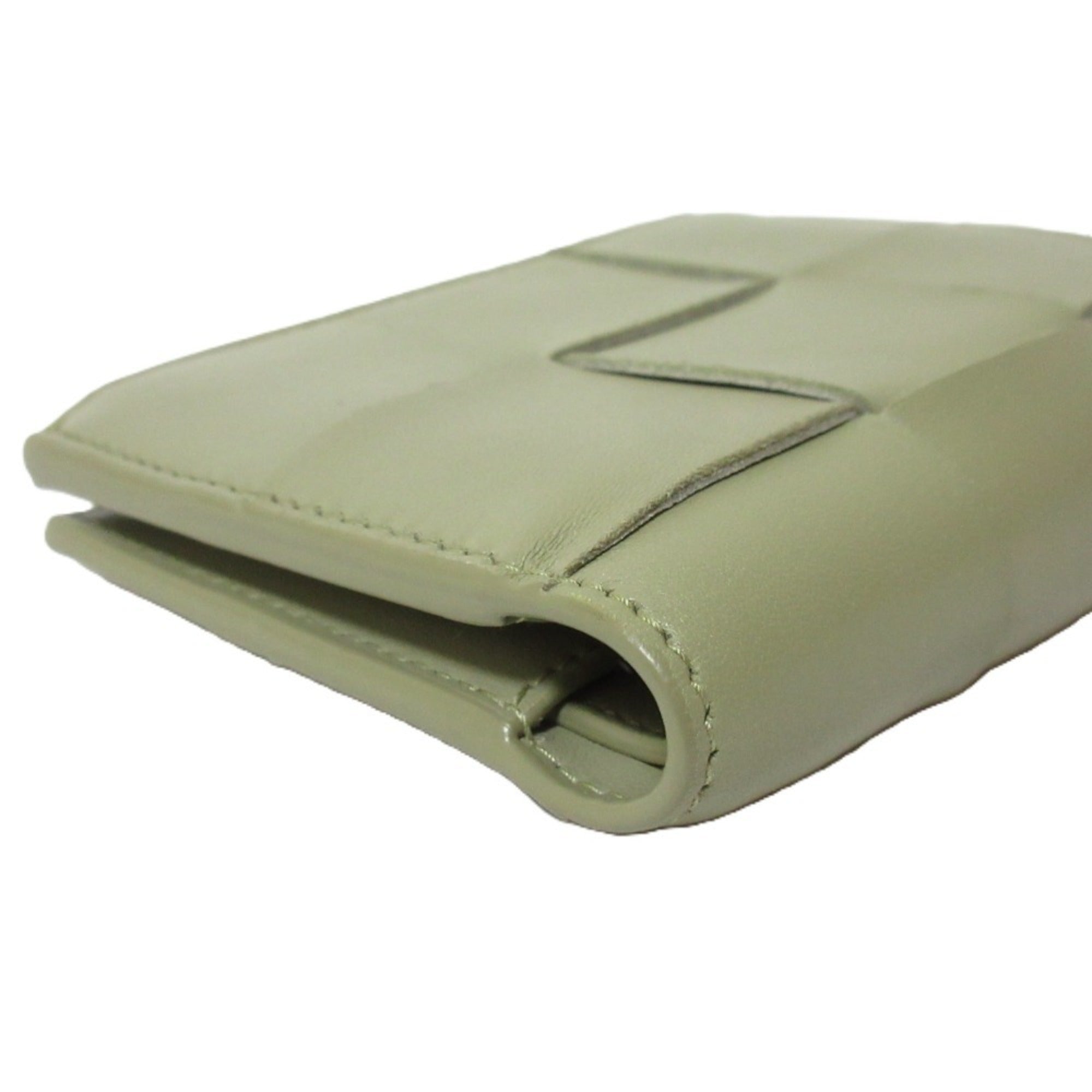 Bottega Veneta Khaki Leather Wallet (Bi-Fold) (Pre-Owned)