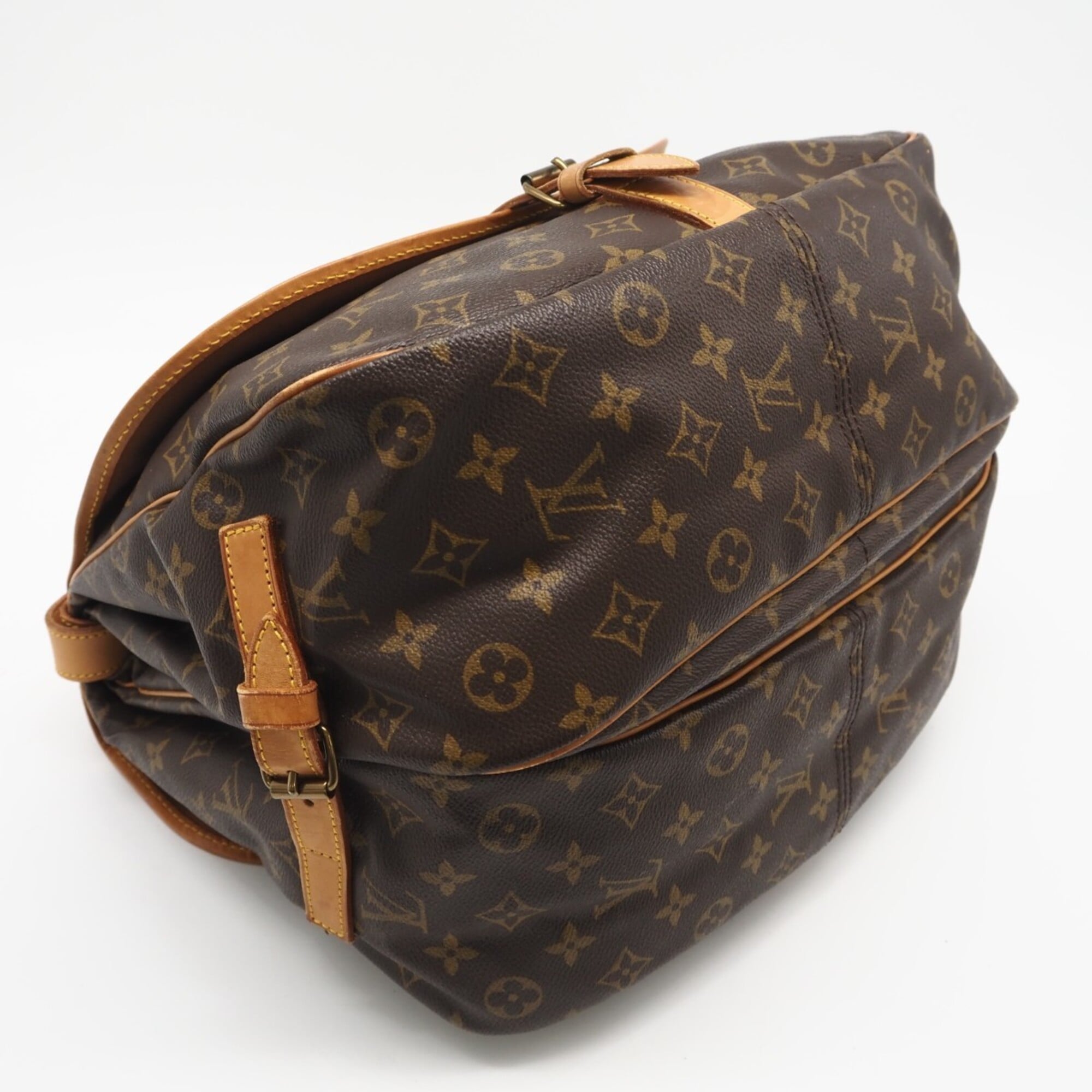 Louis Vuitton Monogram Brown Coated Canvas Leather Shoulder Bag (Pre-Owned)