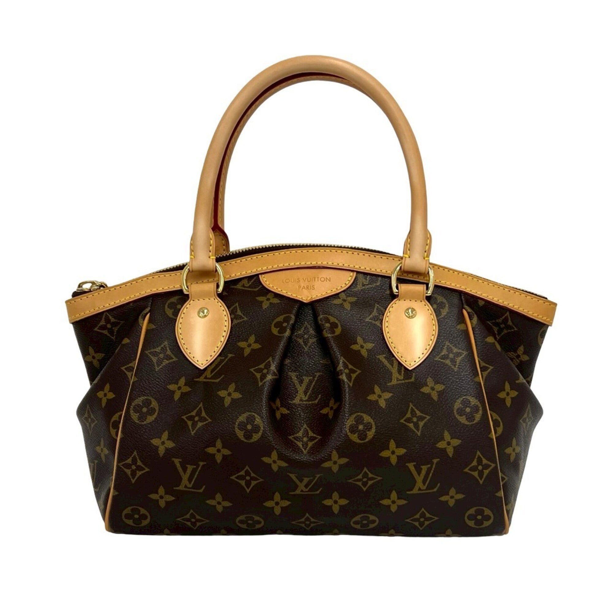 Louis Vuitton Brown Pvc Leather Boston Bag Handbag Tote Bag (Pre-Owned)