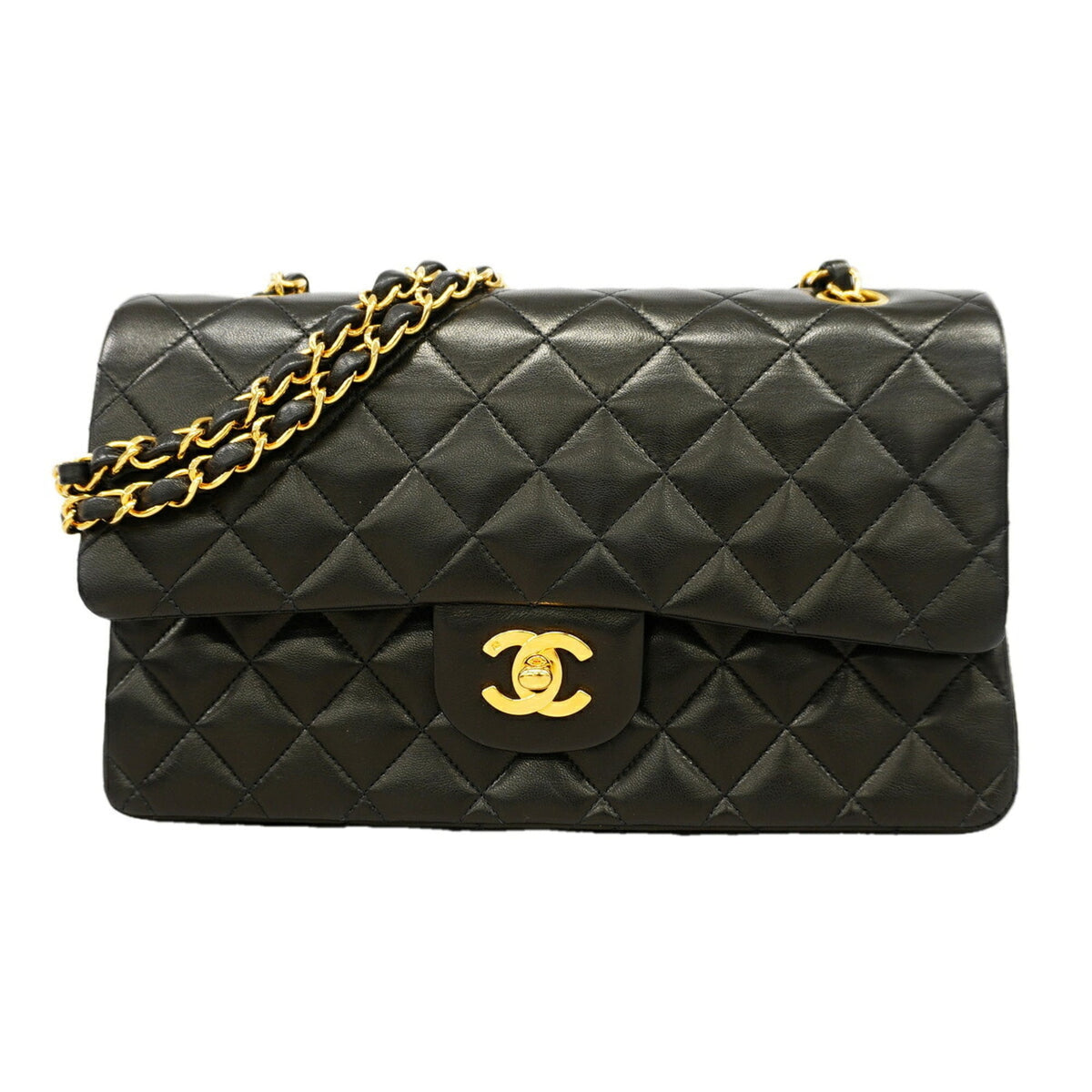 Chanel Black Leather Shoulder Bag (Pre-Owned)