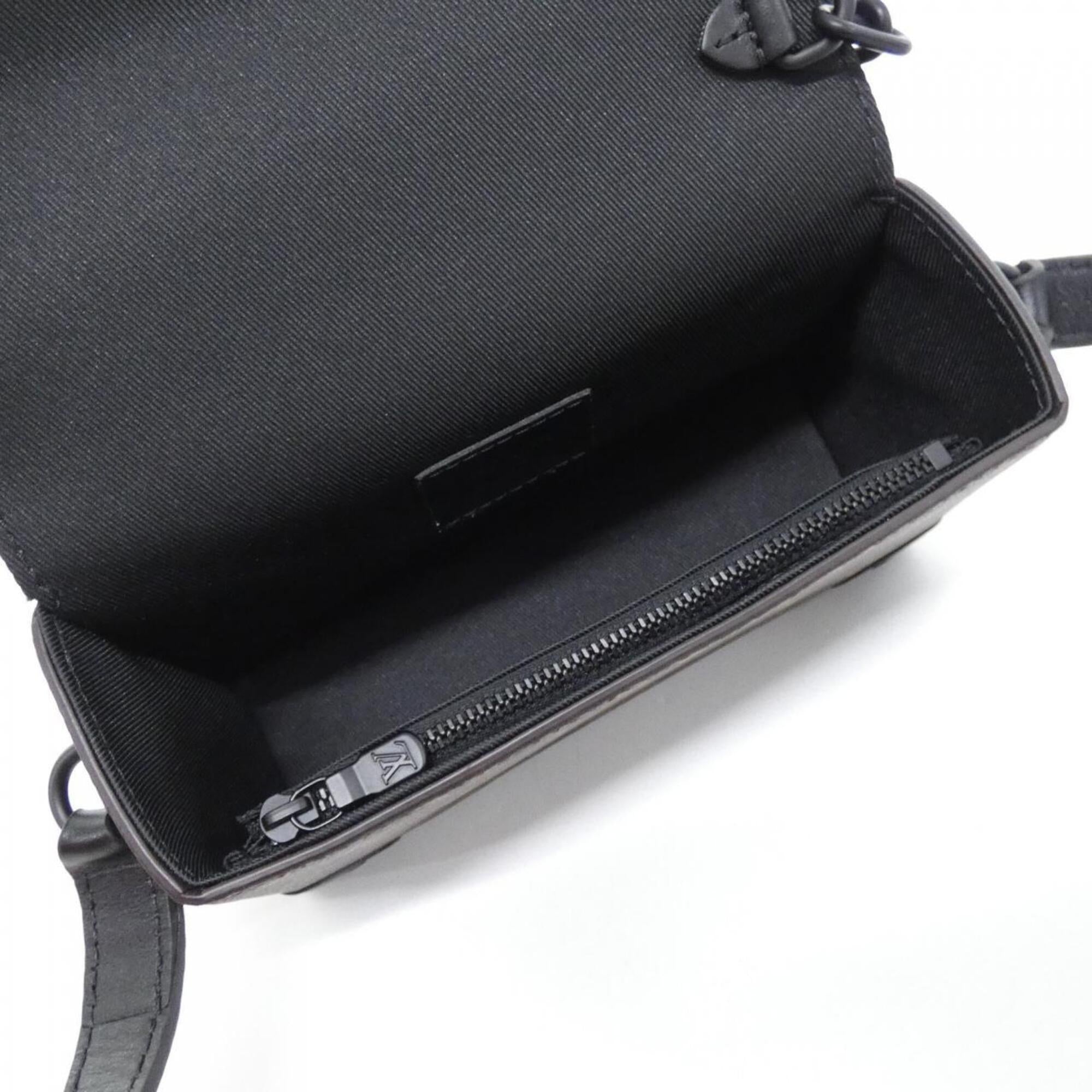Louis Vuitton Black Marron Coated Canvas Shoulder Bag (Pre-Owned)