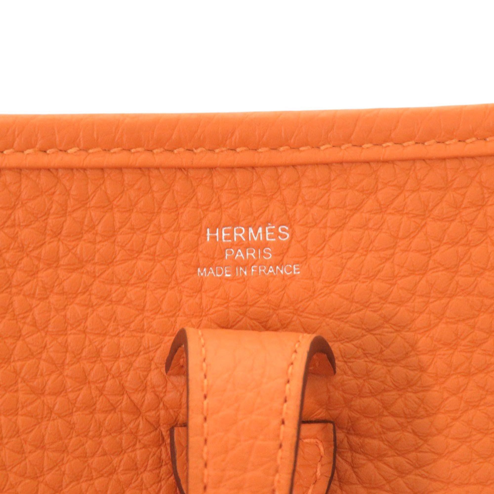 Hermes Orange Taurillon Clemence Leather Shoulder Bag (Pre-Owned)