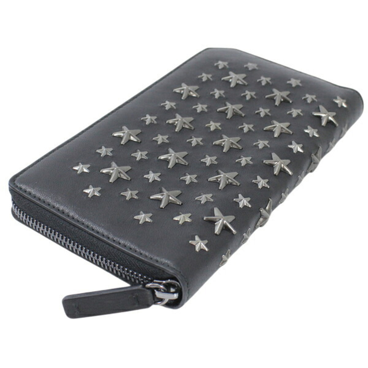 Jimmy Choo Black Leather Long Wallet (Bi-Fold) (Pre-Owned)
