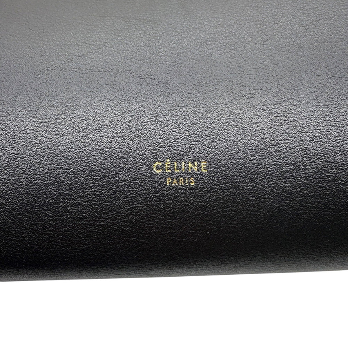 Celine Beige Black Leather Handbag (Pre-Owned)