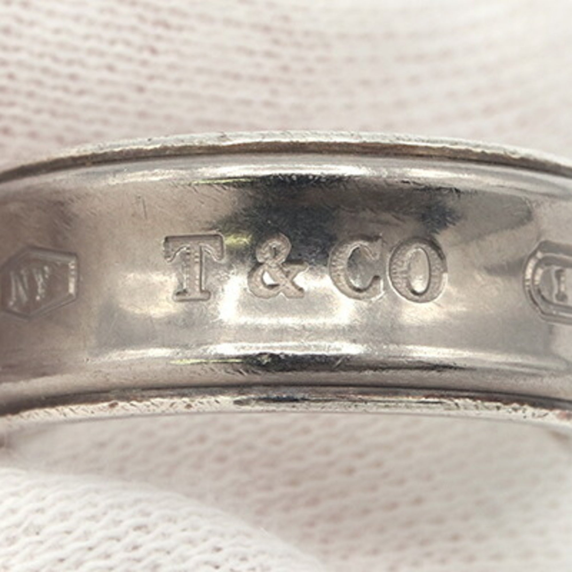 Tiffany Sterling Silver 925 Titanium Band Ring (Pre-Owned)