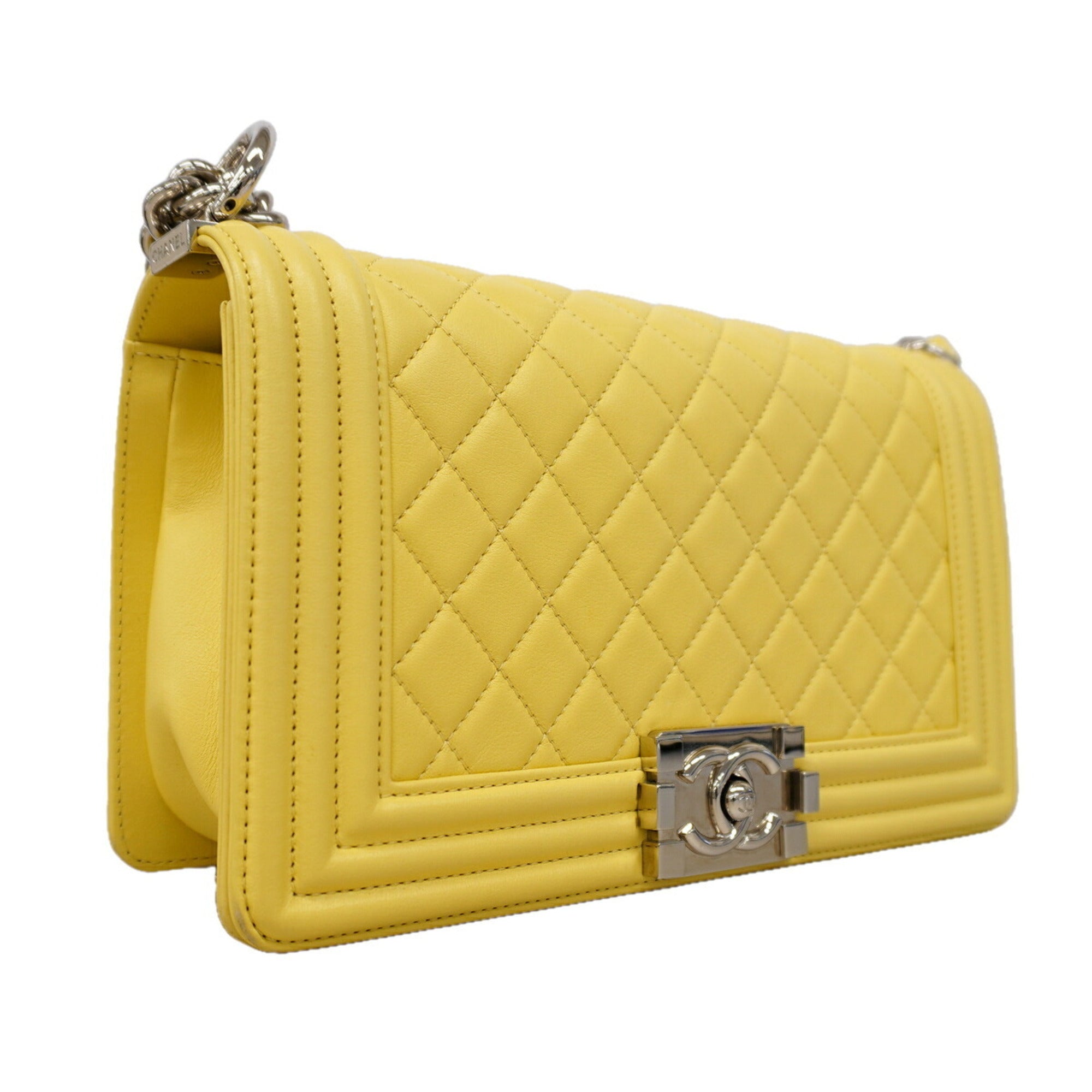 Chanel Yellow Leather Shoulder Bag (Pre-Owned)