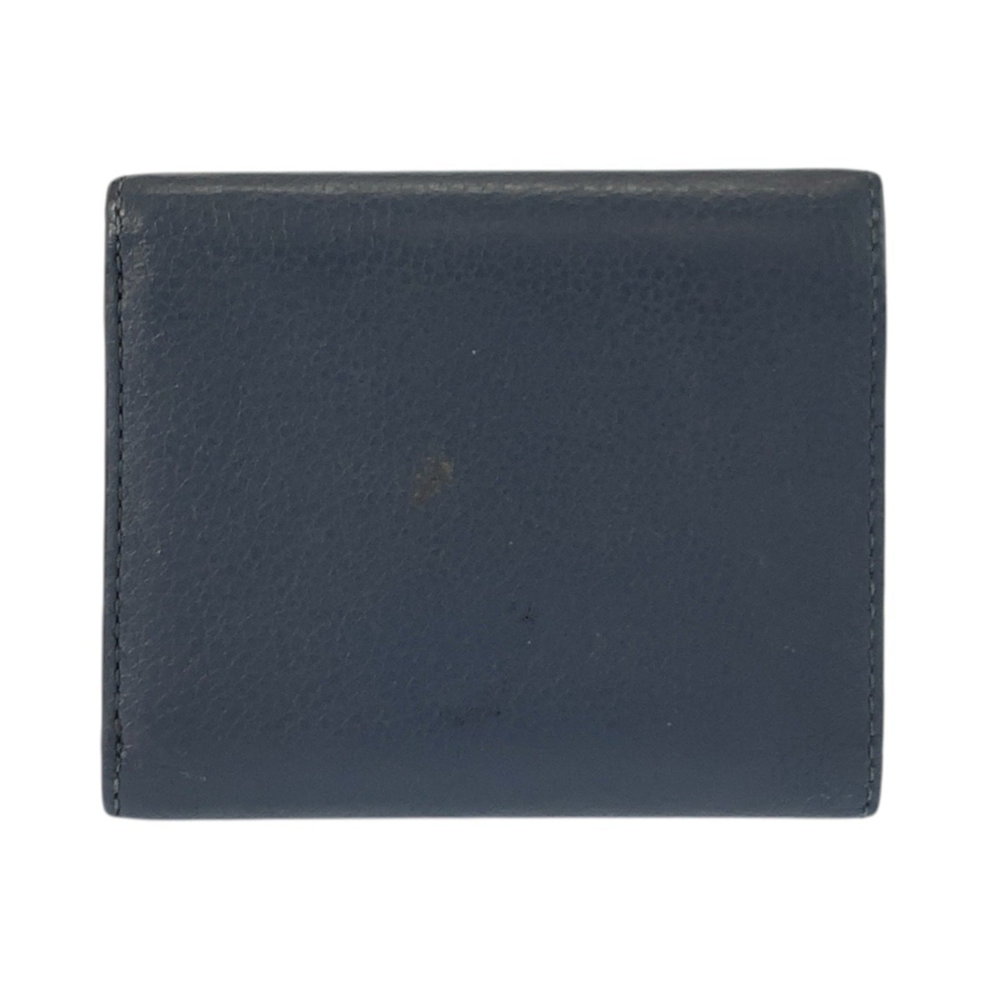 Loewe Black Brown Navy Leather Wallet (Tri-Fold) (Pre-Owned)