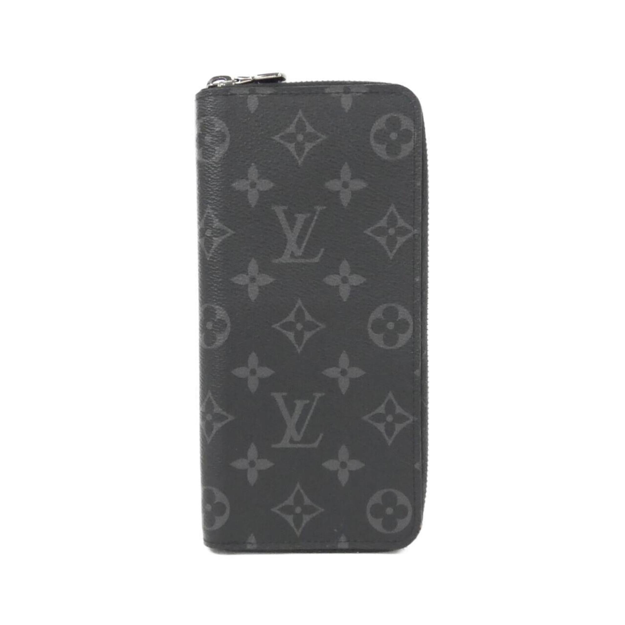 Louis Vuitton Black Coated Canvas Long Wallet (Bi-Fold) (Pre-Owned)