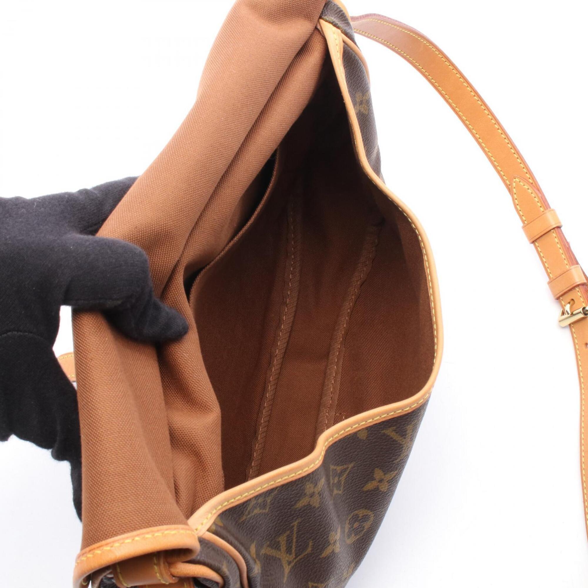 Louis Vuitton Brown Monogram Coated Canvas Leather Handbag Shoulder Bag (Pre-Owned)