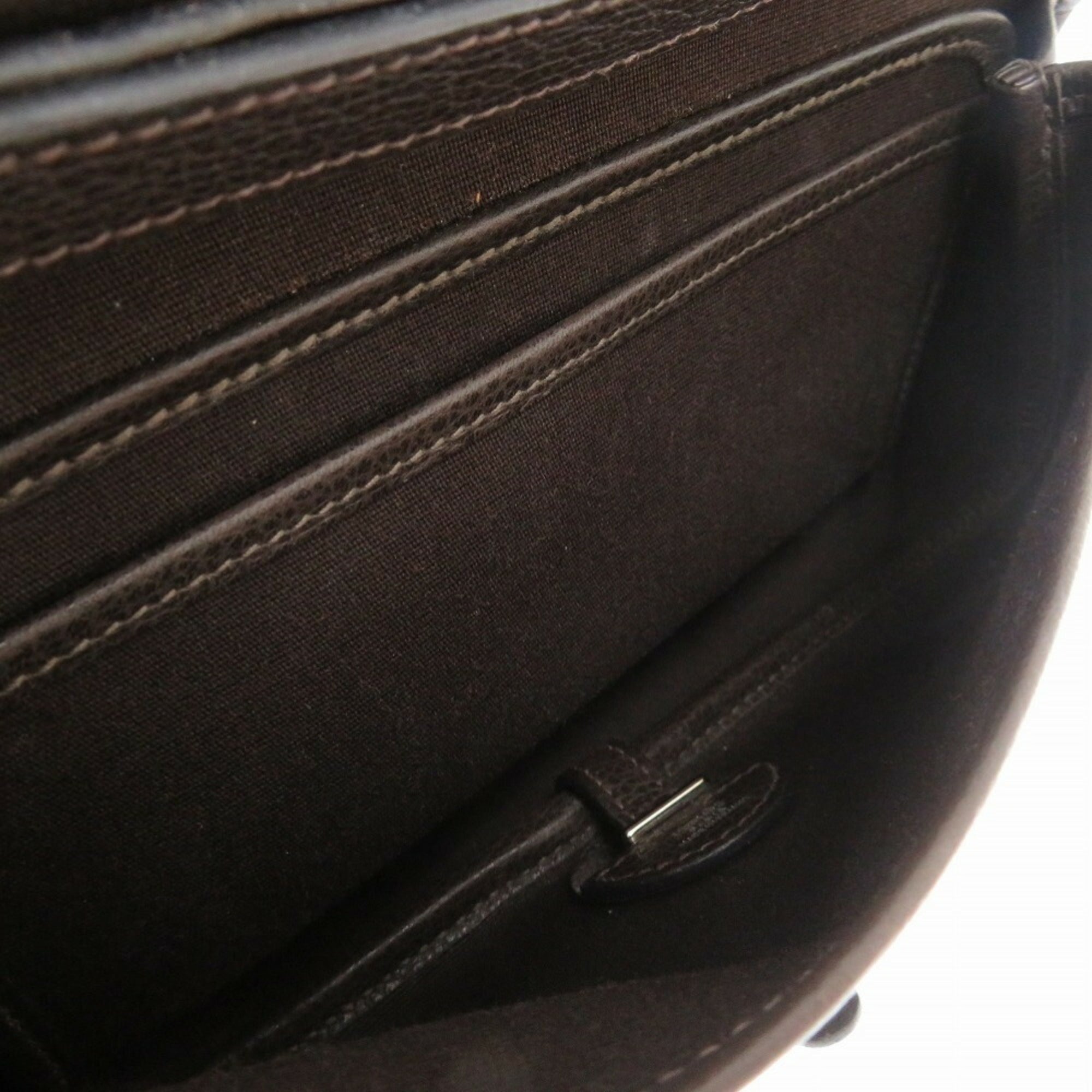 Hermes Havane Toile Officier Handbag (Pre-Owned)