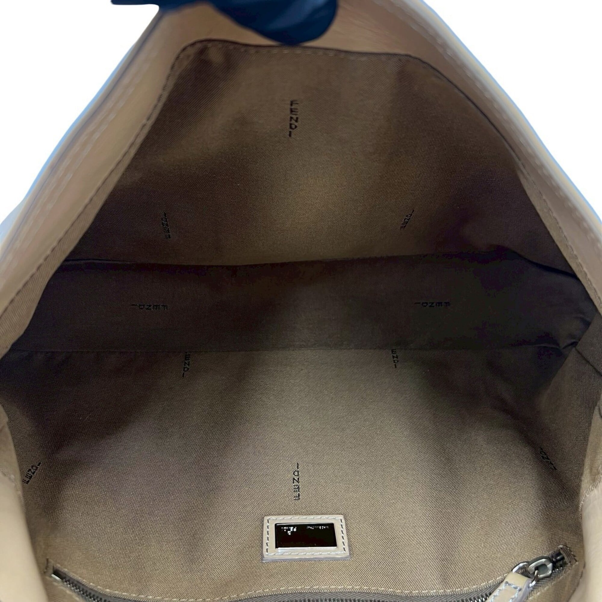 Fendi Beige Leather Shoulder Bag Tote Bag (Pre-Owned)