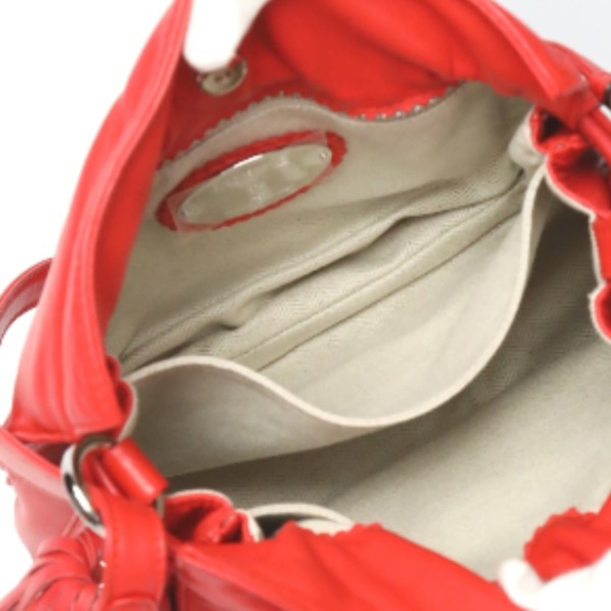 Loewe Red Color Leather Shoulder Bag (Pre-Owned)