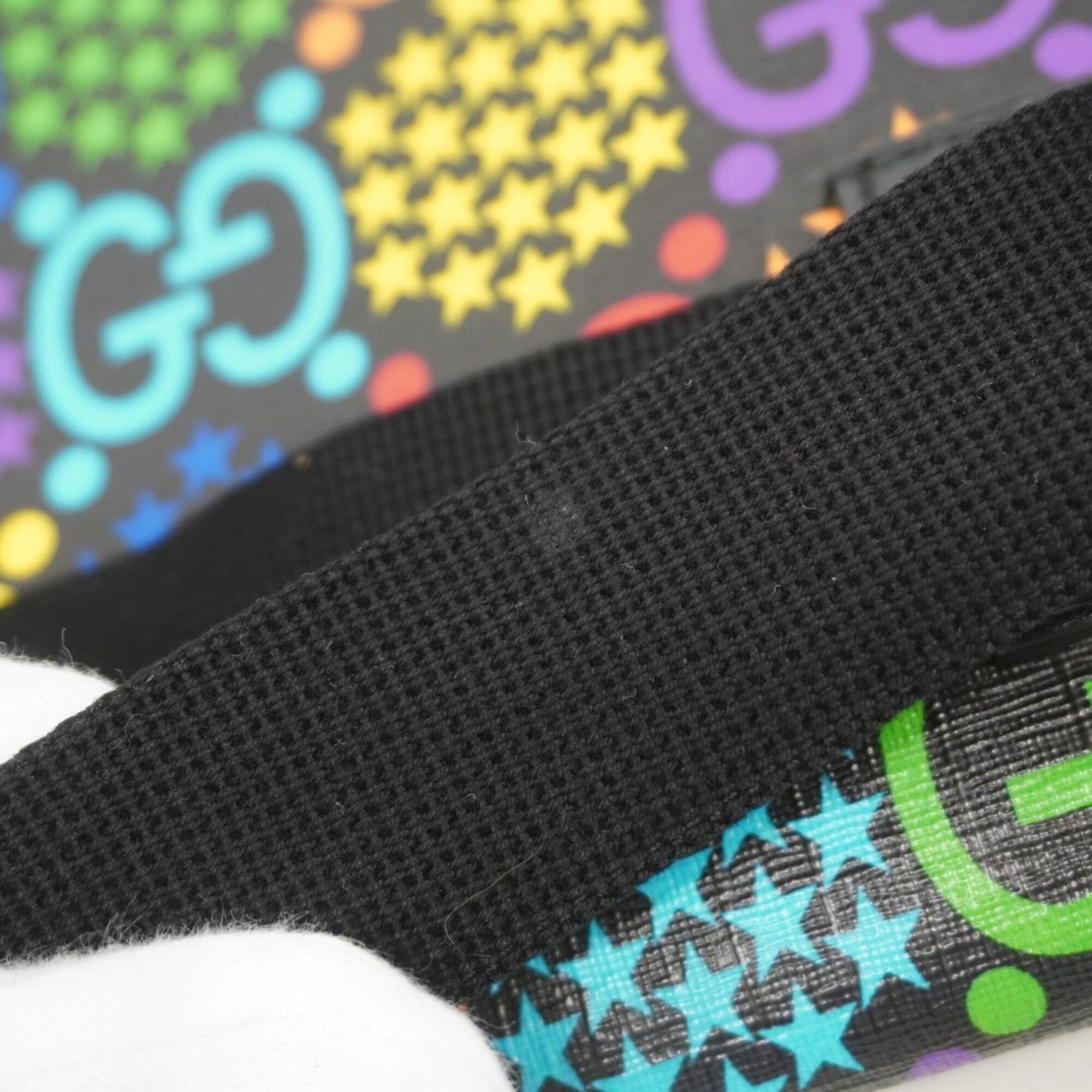 Gucci Black Multi-Color Pvc Fanny Pack (Pre-Owned)