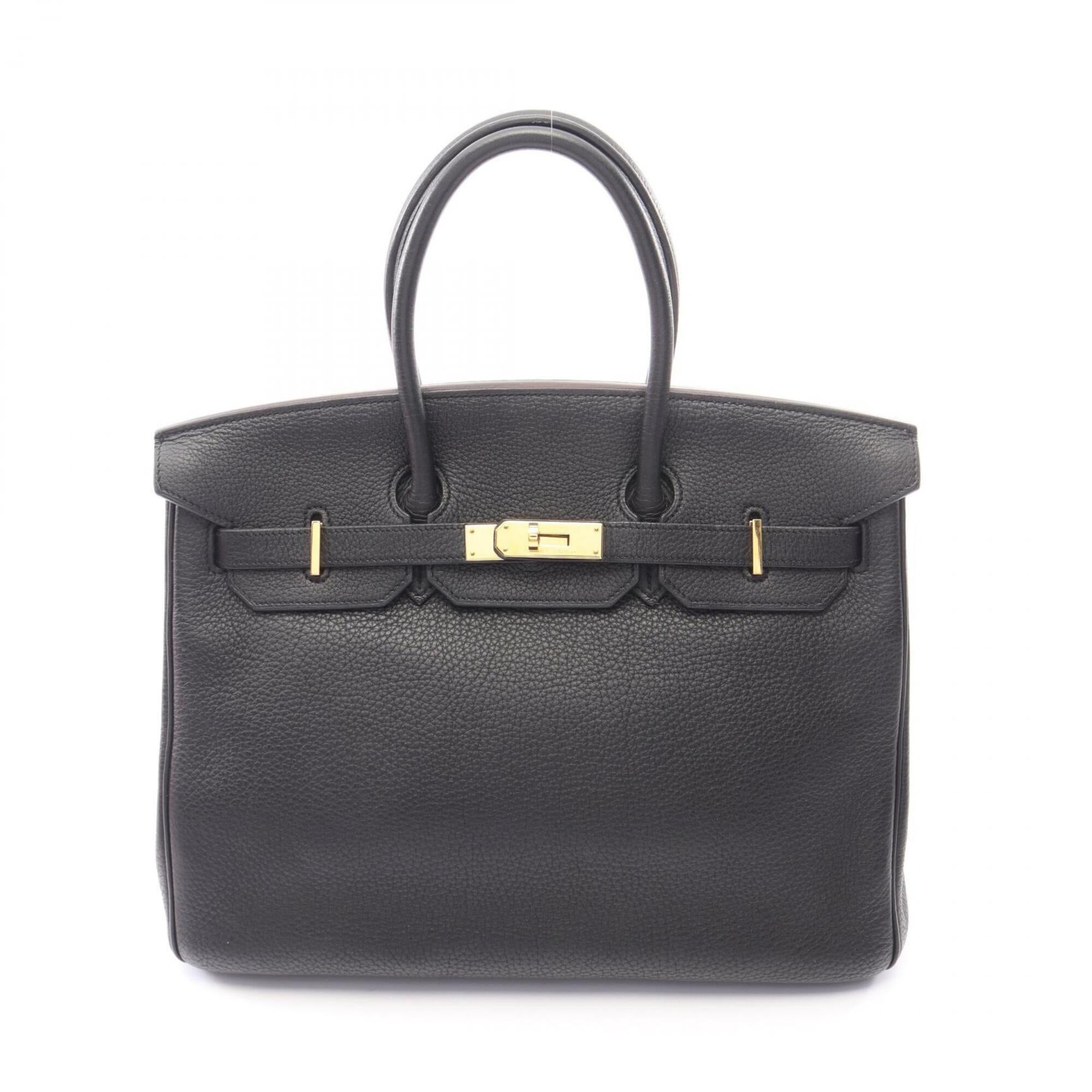 Hermes Black Togo Leather Leather Handbag (Pre-Owned)