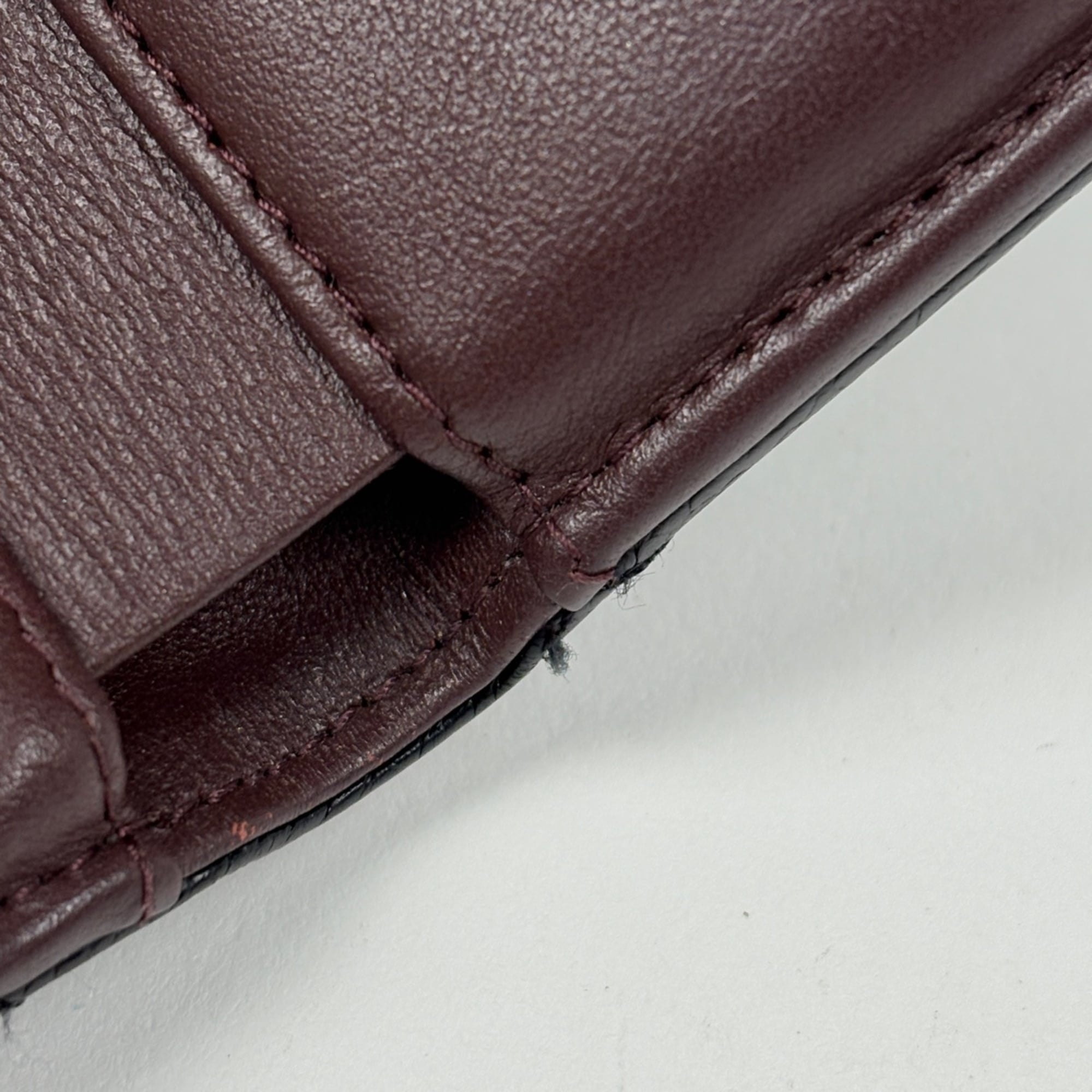 Chanel Black Grained Calfskin Wallet (Tri-Fold) (Pre-Owned)